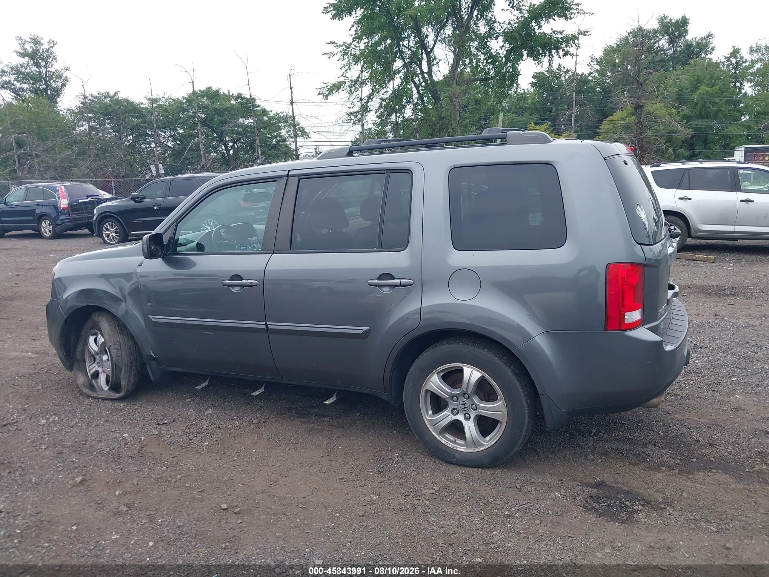 2012 Honda Pilot Ex-l Gray vin: 5FNYF4H58CB071459