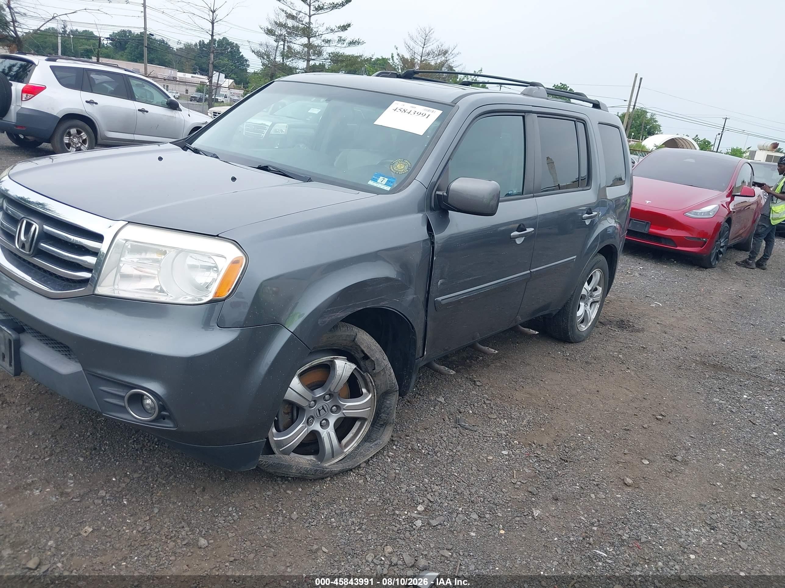 2012 Honda Pilot Ex-l Gray vin: 5FNYF4H58CB071459