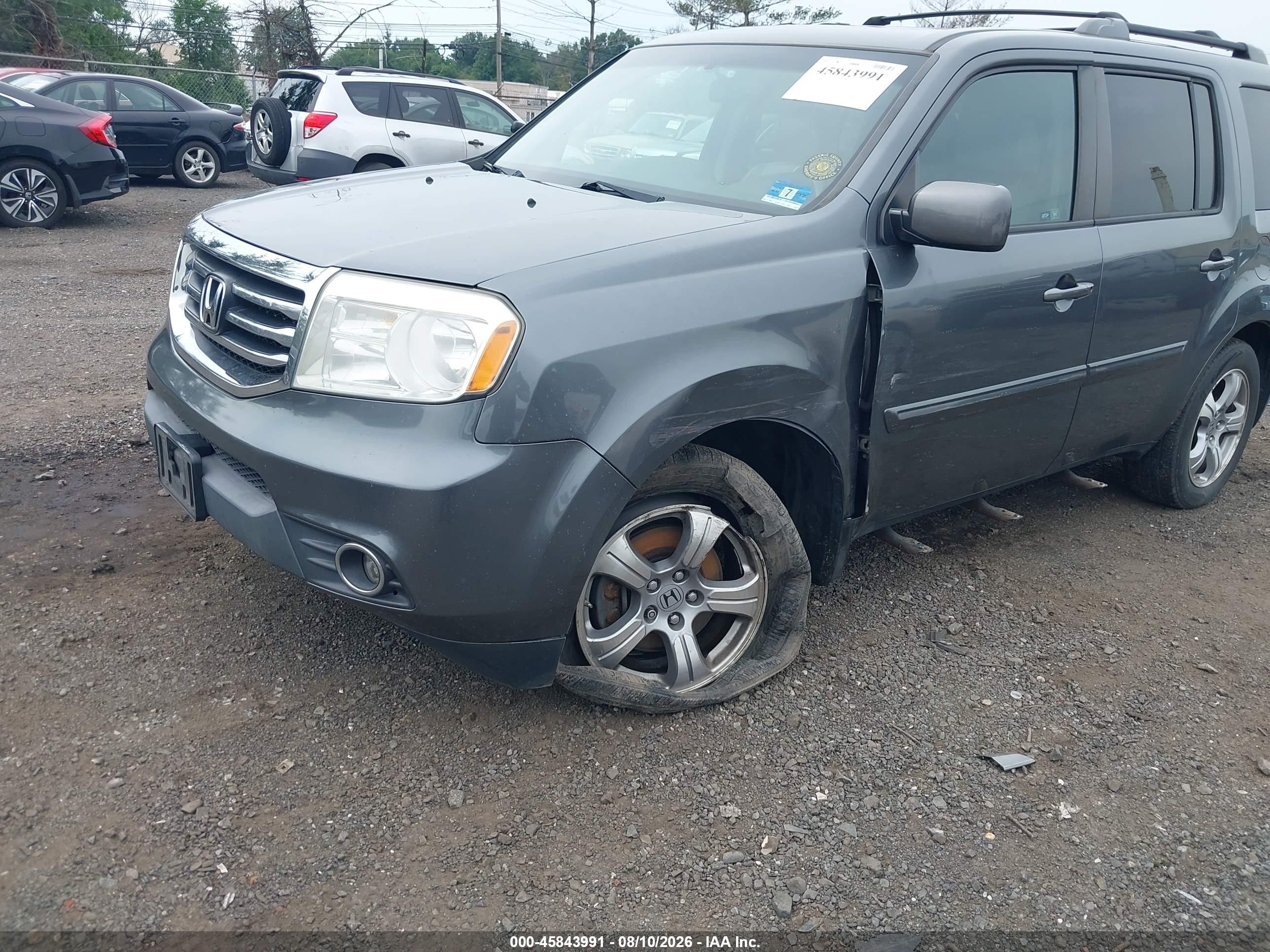 2012 Honda Pilot Ex-l Gray vin: 5FNYF4H58CB071459