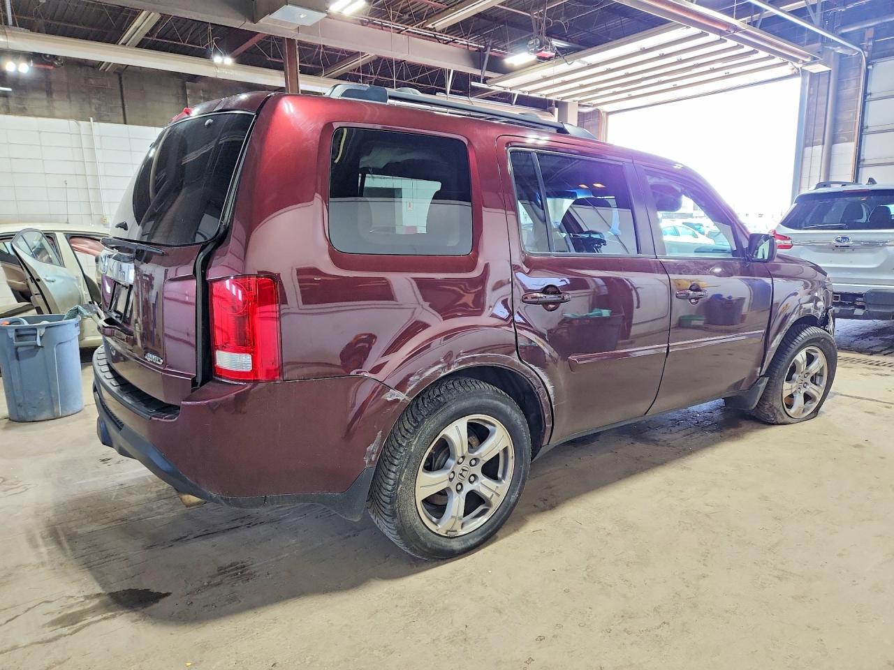2012 Honda Pilot Exl Burgundy vin: 5FNYF4H58CB076998