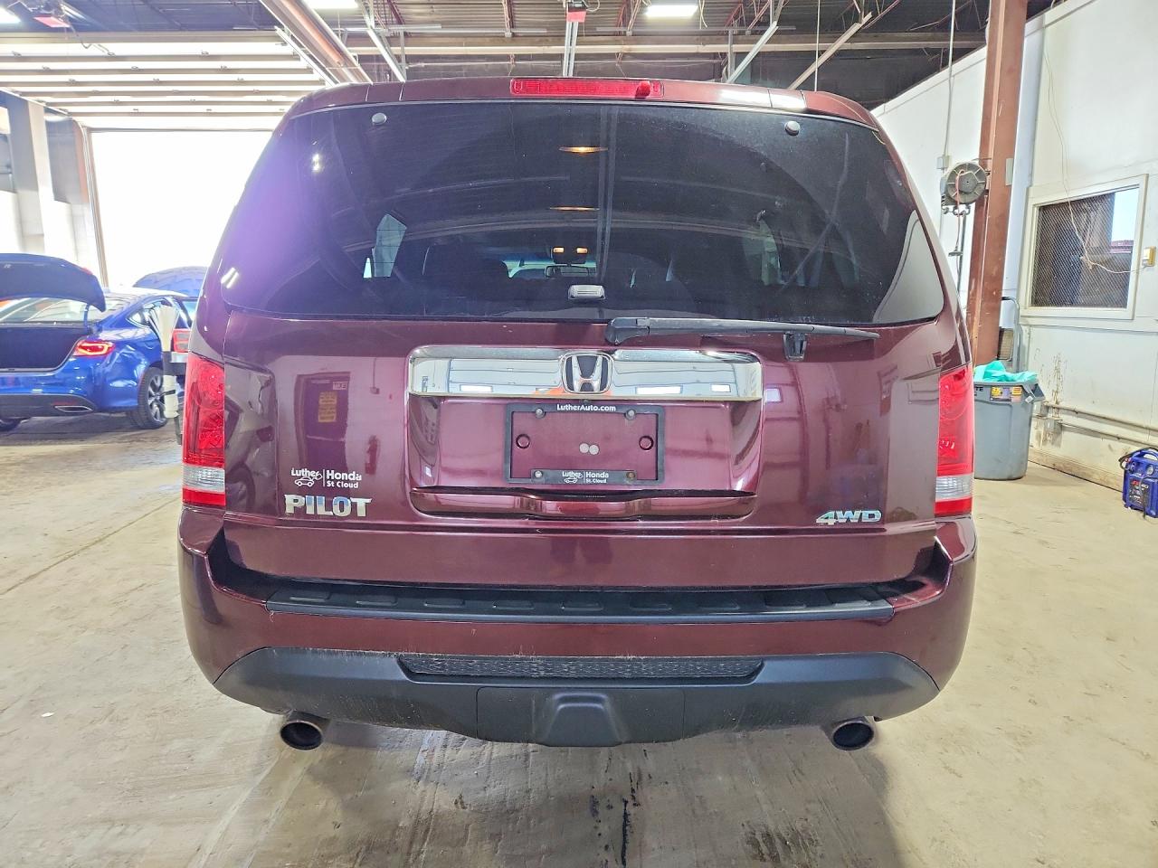 2012 Honda Pilot Exl Burgundy vin: 5FNYF4H58CB076998