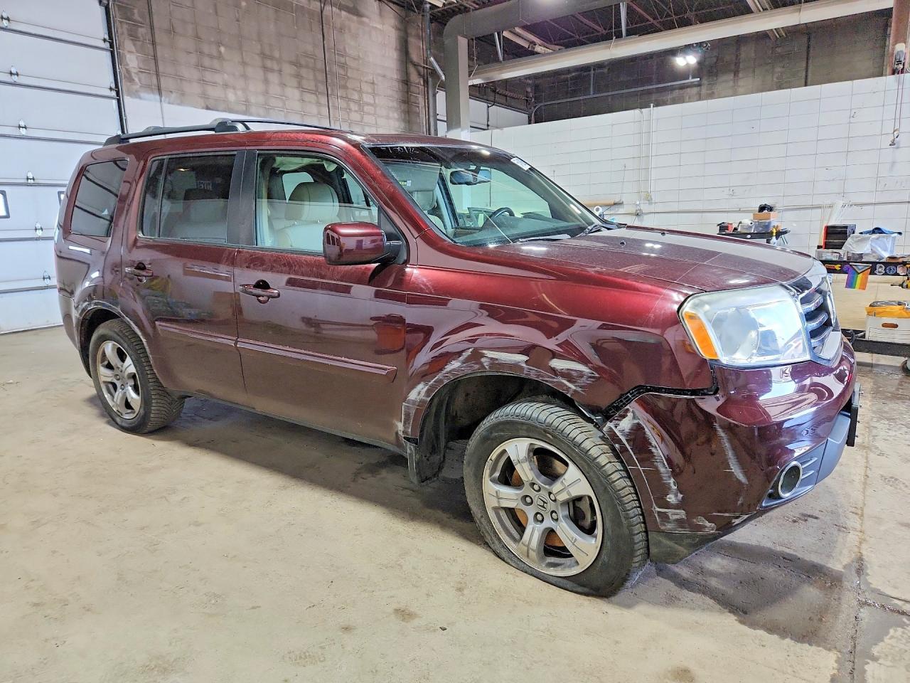 2012 Honda Pilot Exl Burgundy vin: 5FNYF4H58CB076998