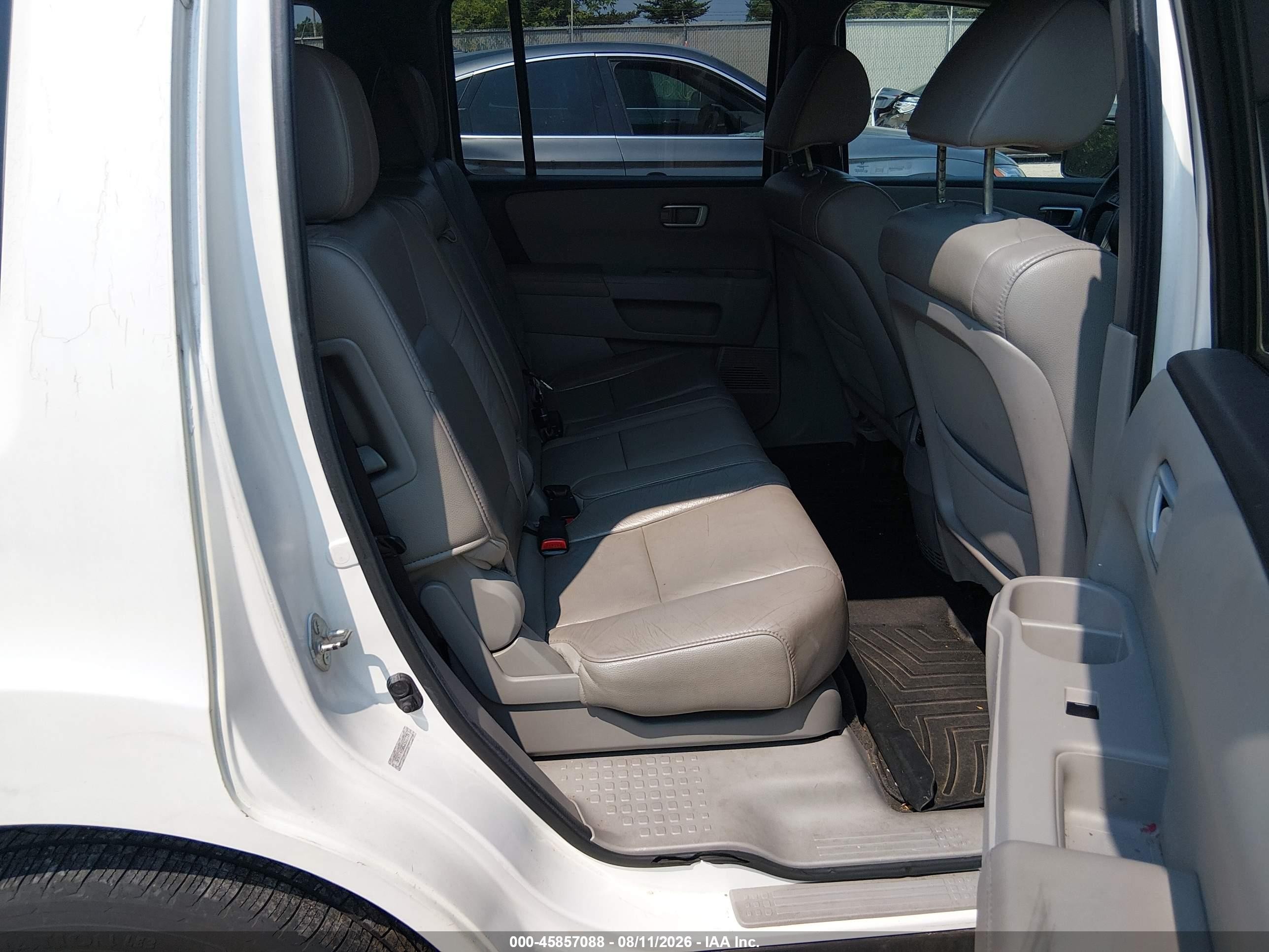 2012 Honda Pilot Ex-l Белый vin: 5FNYF4H58CB501779