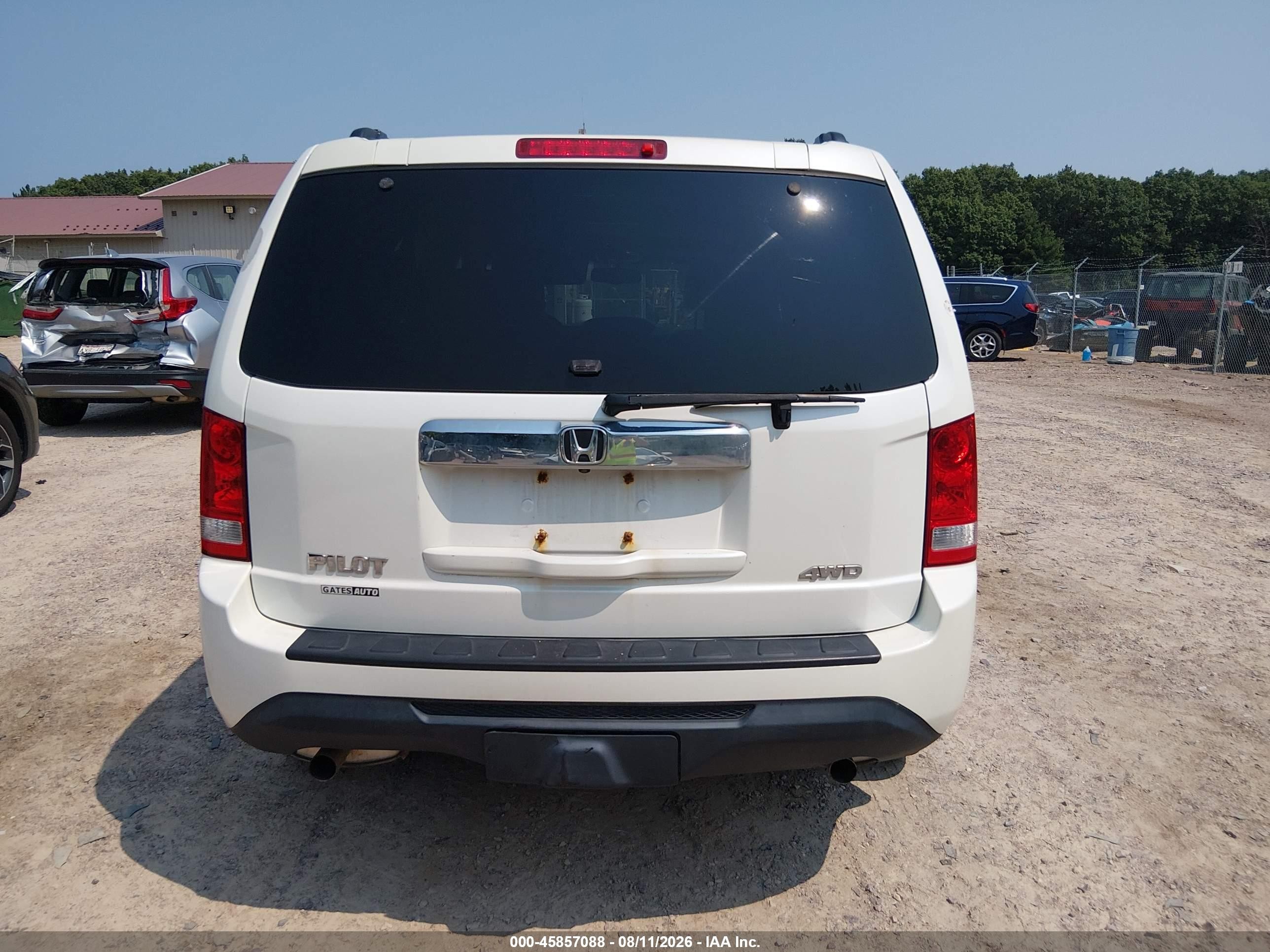 2012 Honda Pilot Ex-l Белый vin: 5FNYF4H58CB501779