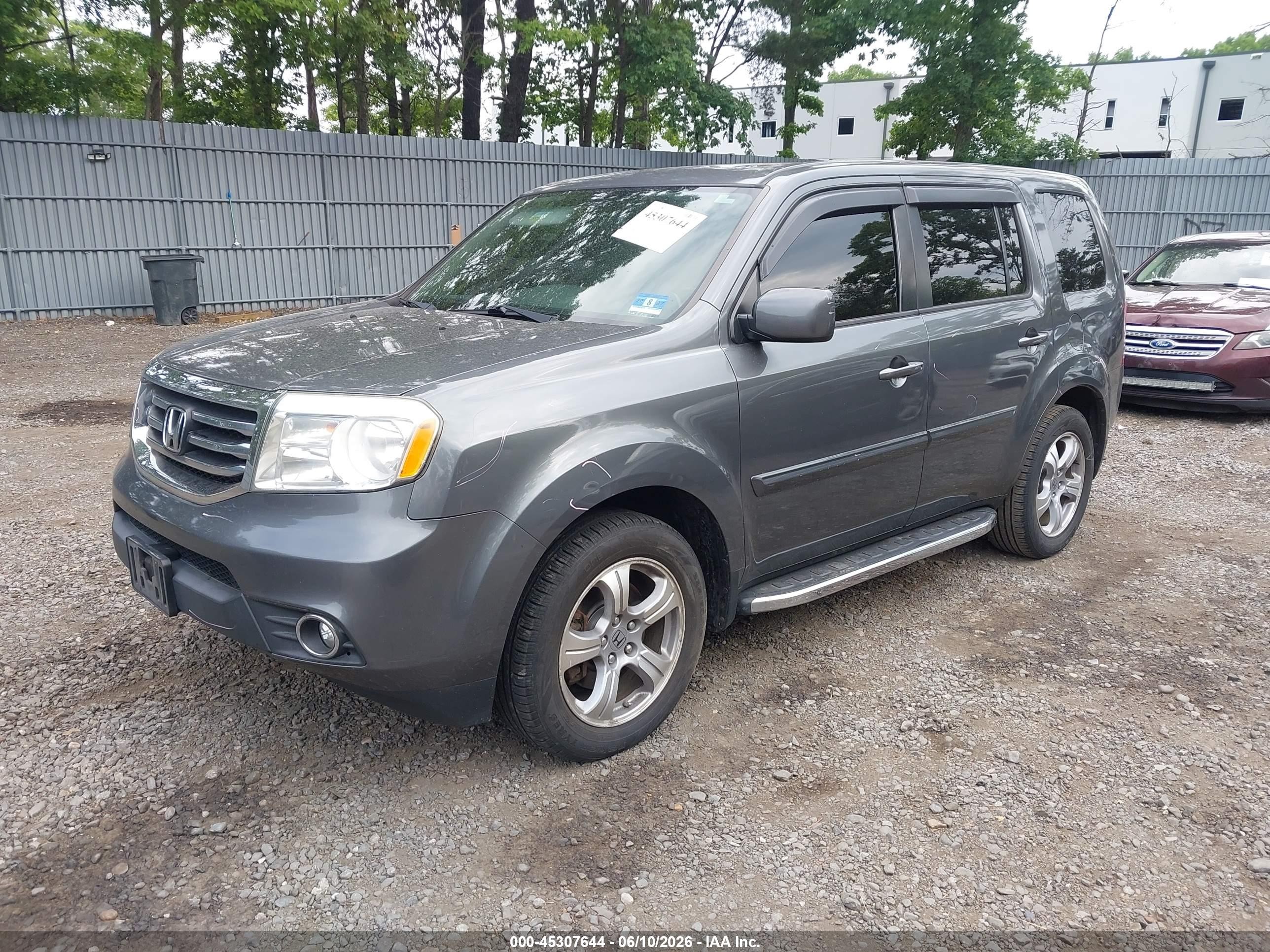 2013 Honda Pilot Ex-l Gray vin: 5FNYF4H58DB010534