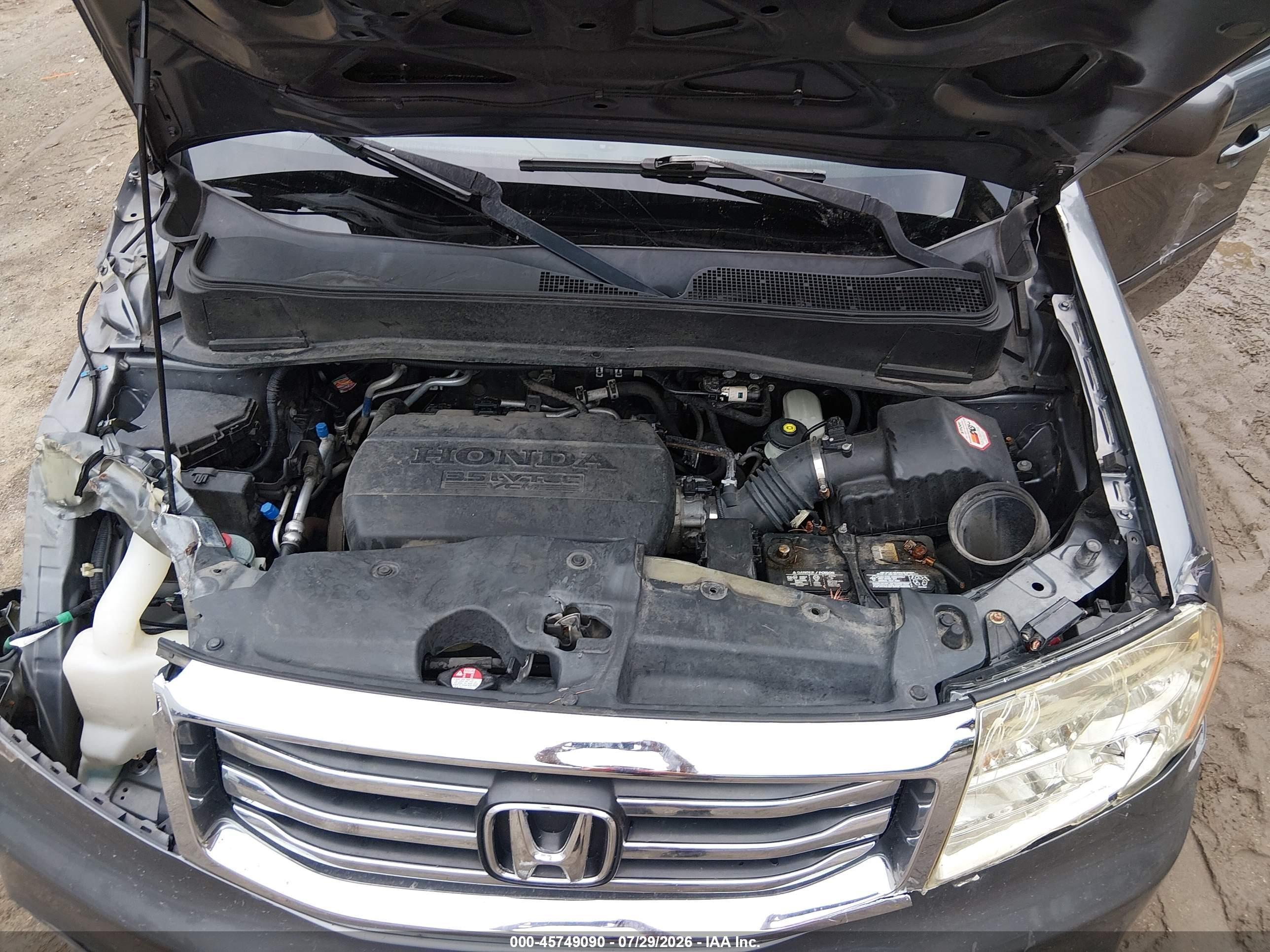 2013 Honda Pilot Ex-l Серый vin: 5FNYF4H58DB029634