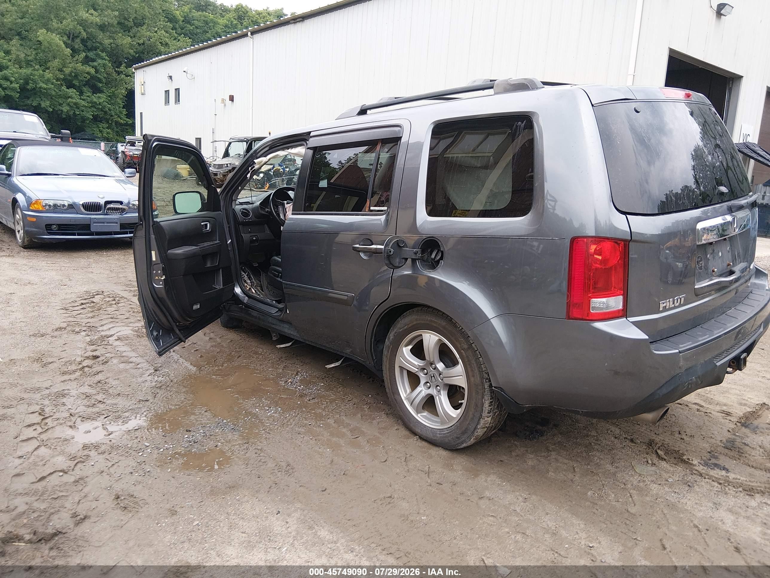 2013 Honda Pilot Ex-l Серый vin: 5FNYF4H58DB029634