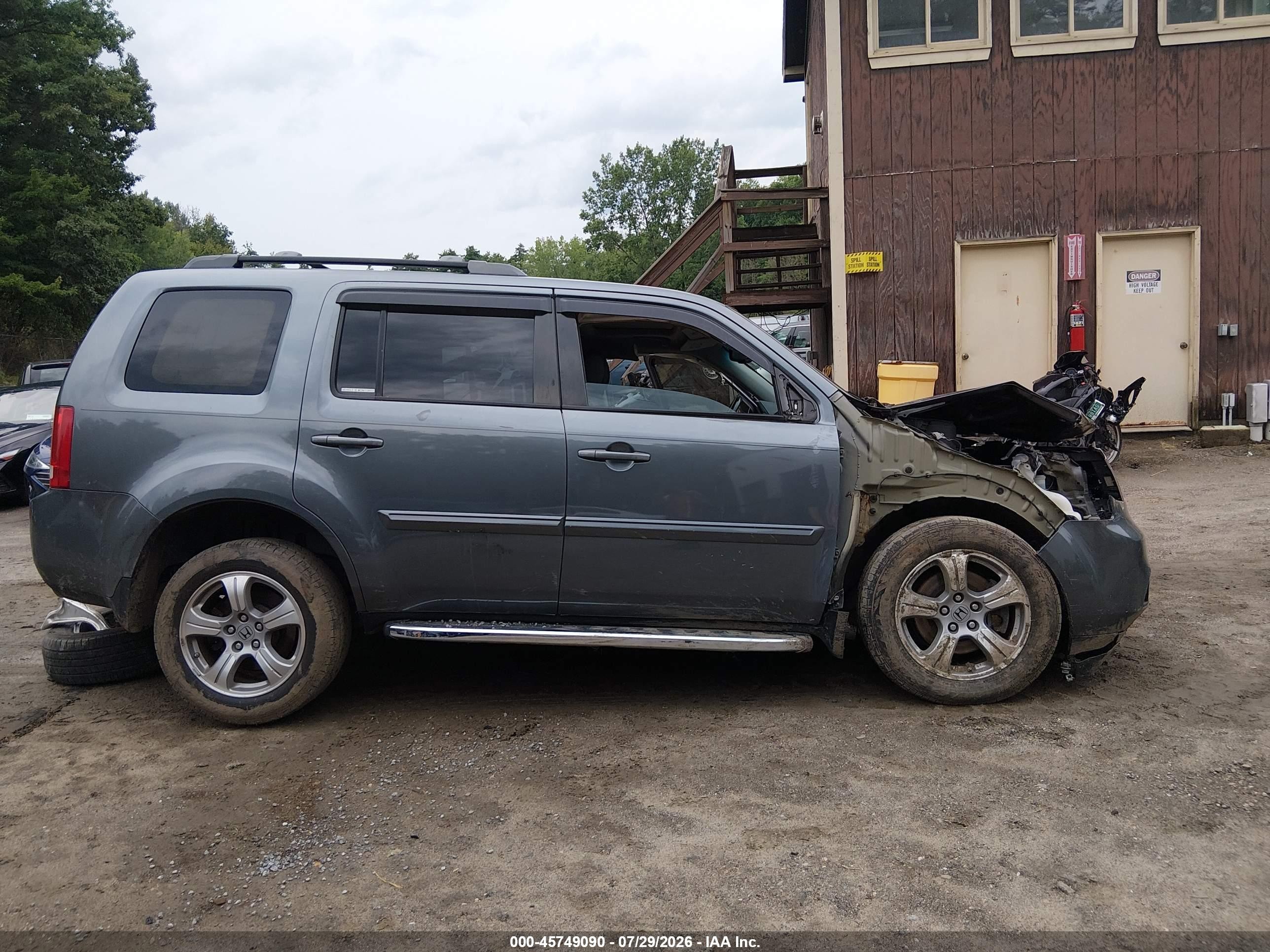2013 Honda Pilot Ex-l Серый vin: 5FNYF4H58DB029634