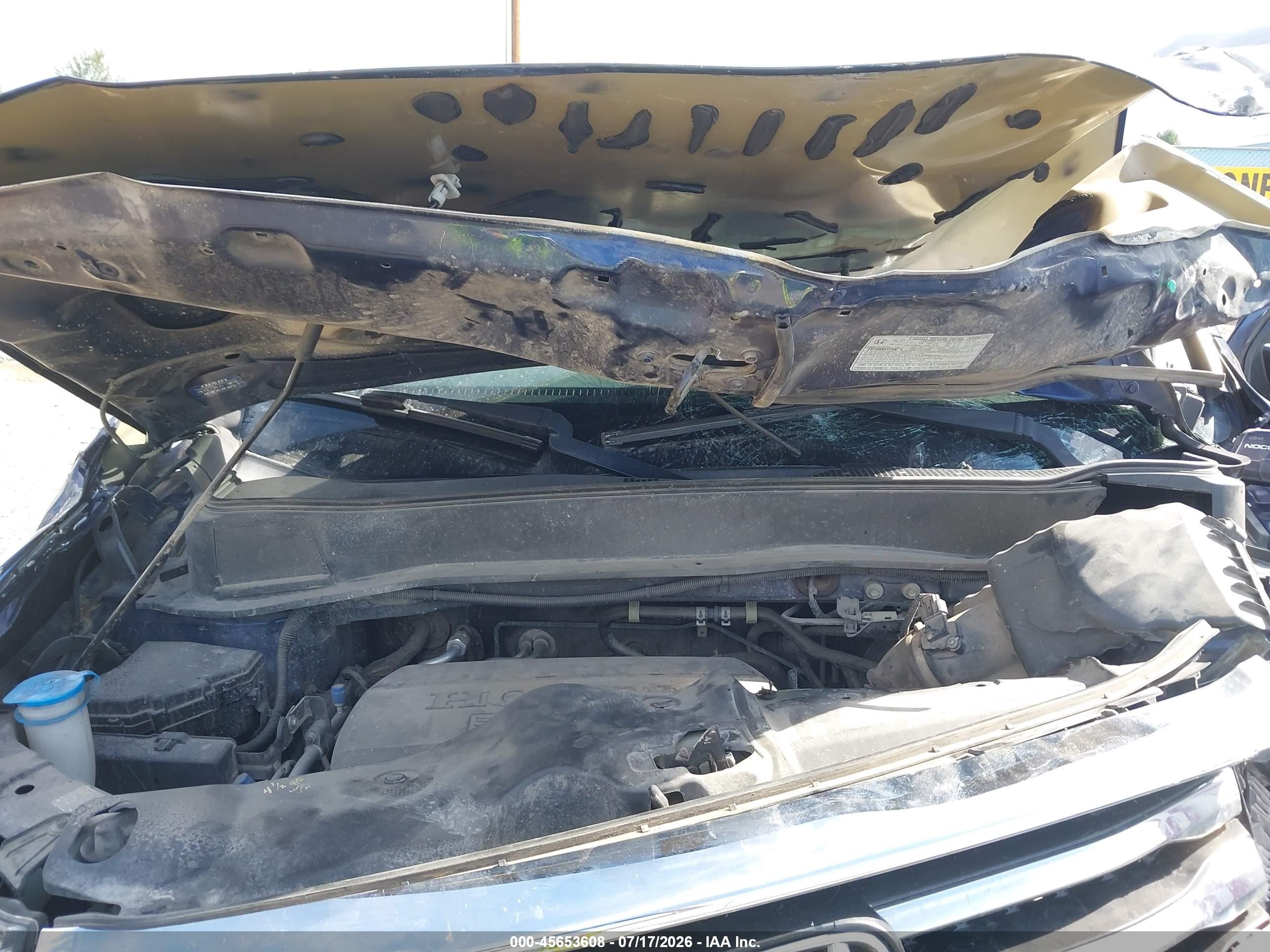2013 Honda Pilot Ex-l Blue vin: 5FNYF4H58DB055456