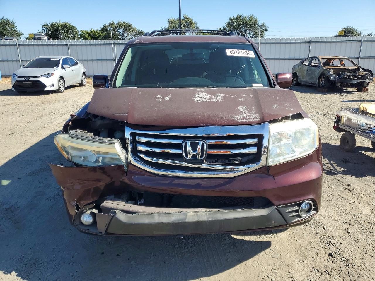 2013 Honda Pilot Exl Бордовый vin: 5FNYF4H58DB057479