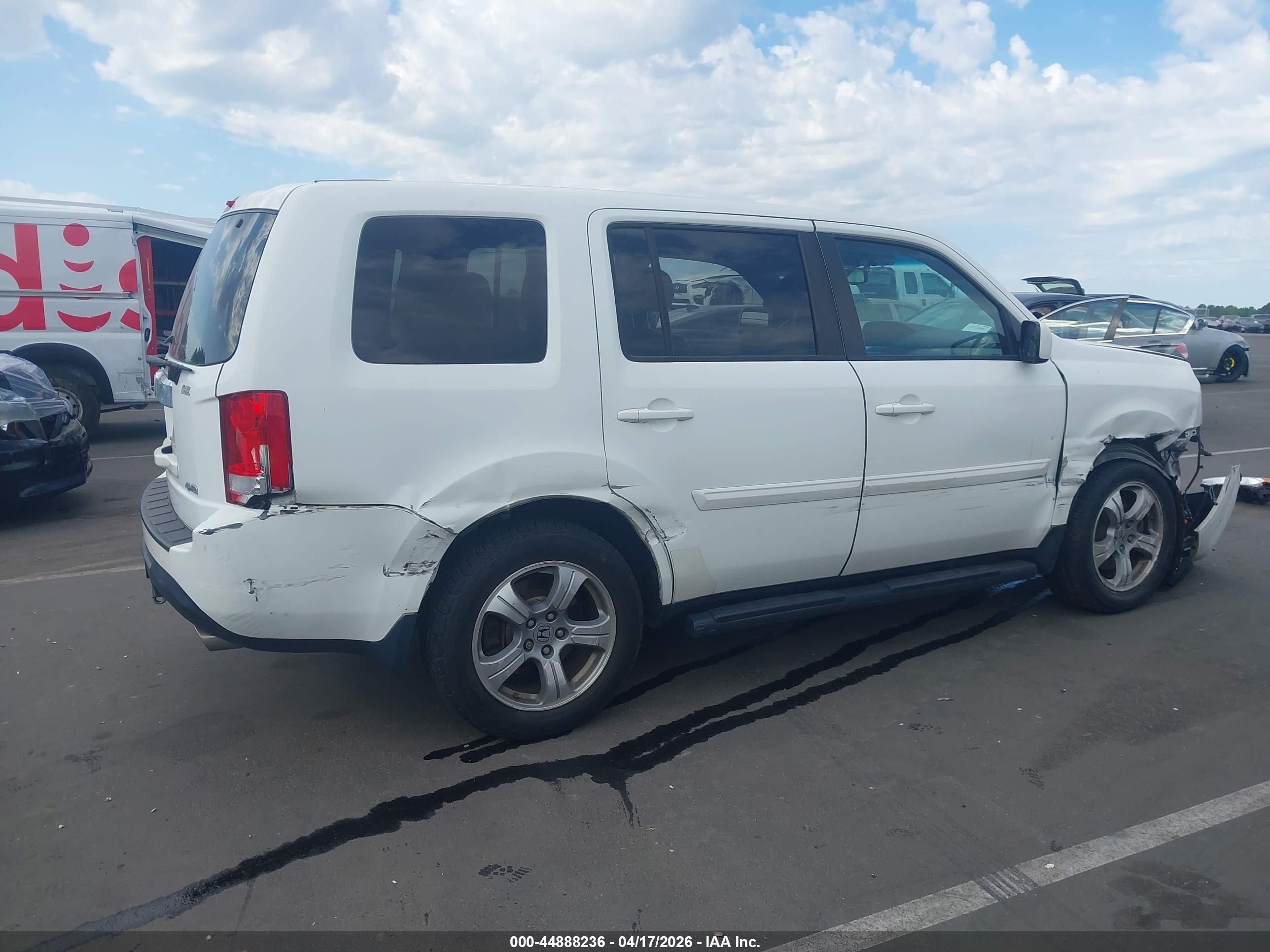 2014 Honda Pilot Ex-l White vin: 5FNYF4H58EB036911