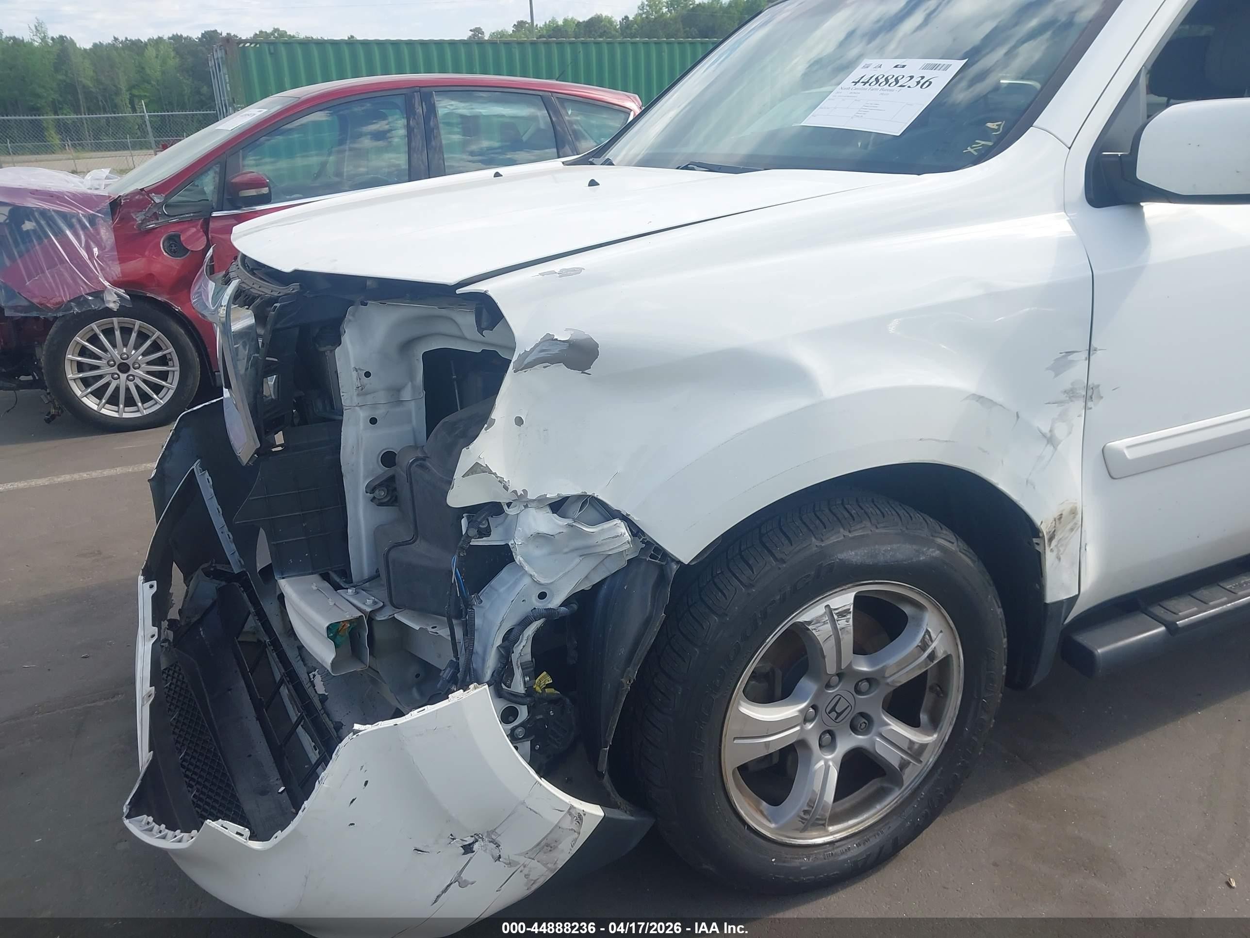 2014 Honda Pilot Ex-l White vin: 5FNYF4H58EB036911