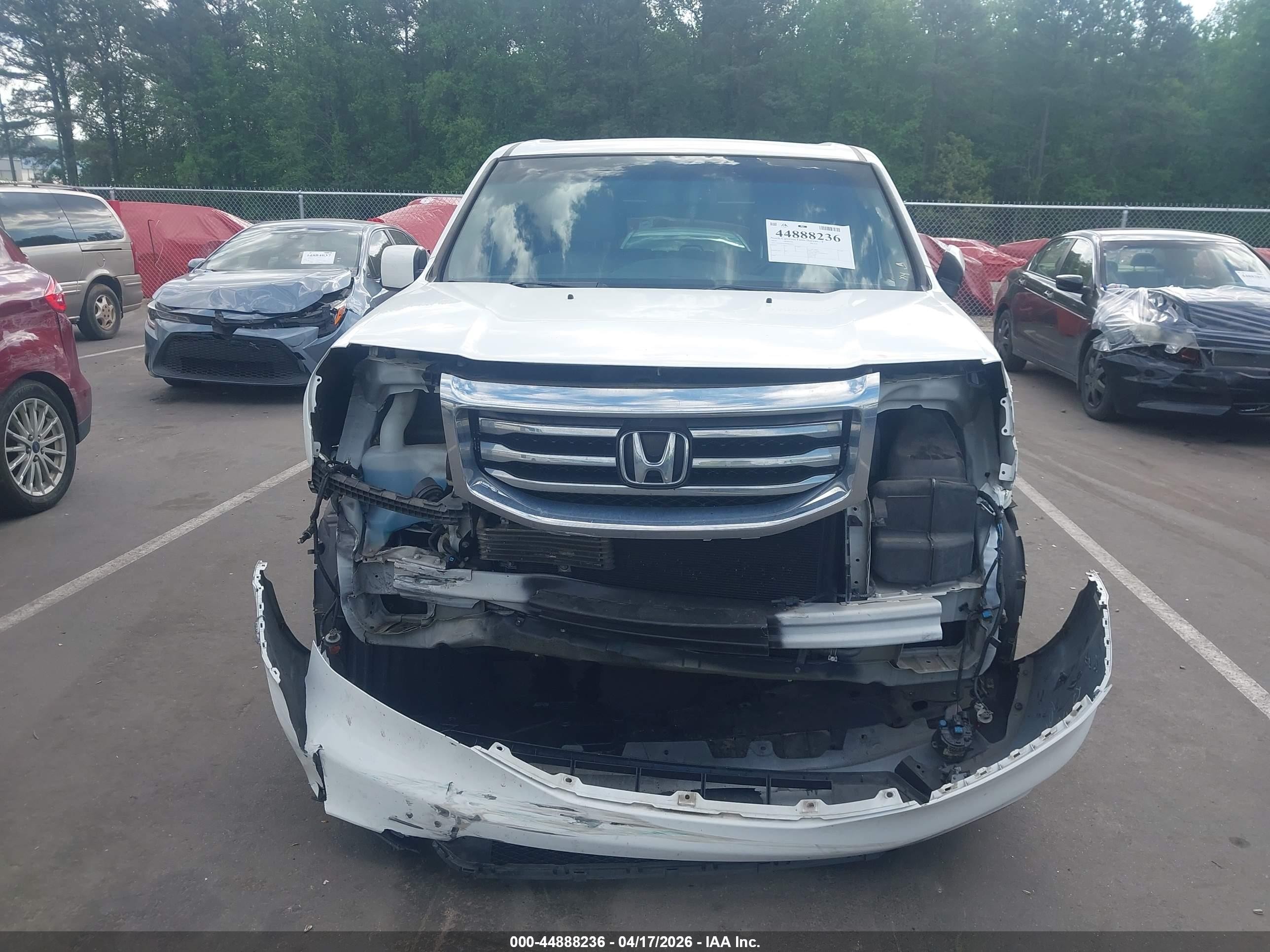 2014 Honda Pilot Ex-l White vin: 5FNYF4H58EB036911