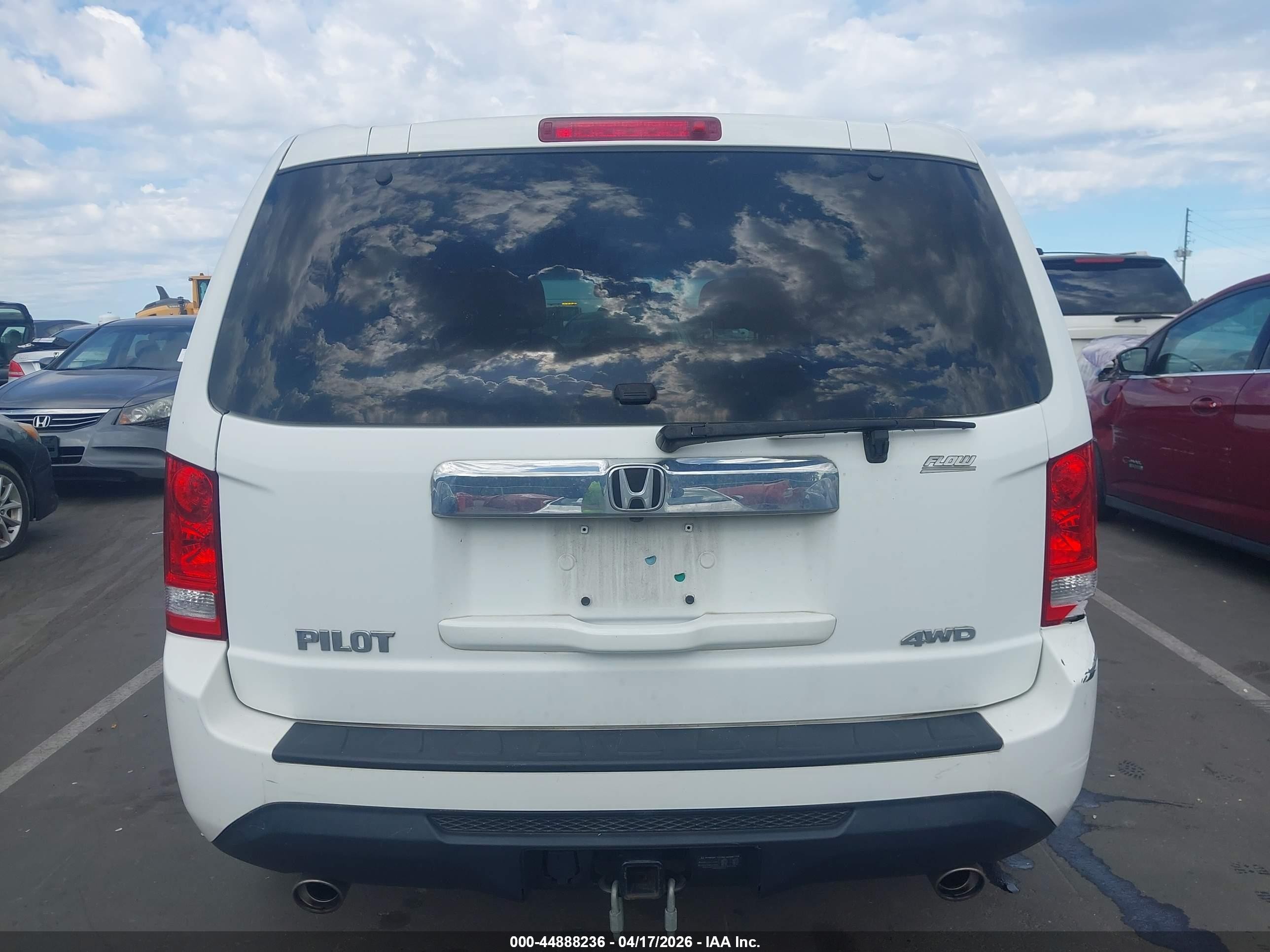 2014 Honda Pilot Ex-l White vin: 5FNYF4H58EB036911