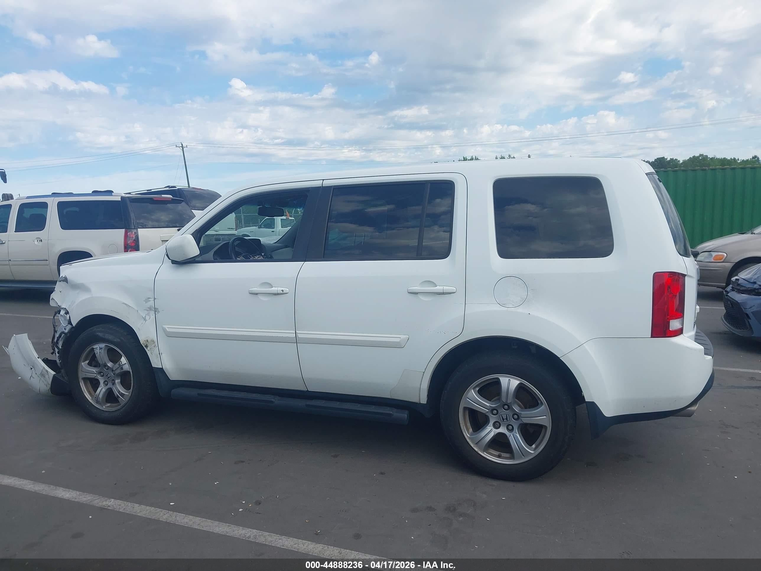 2014 Honda Pilot Ex-l White vin: 5FNYF4H58EB036911