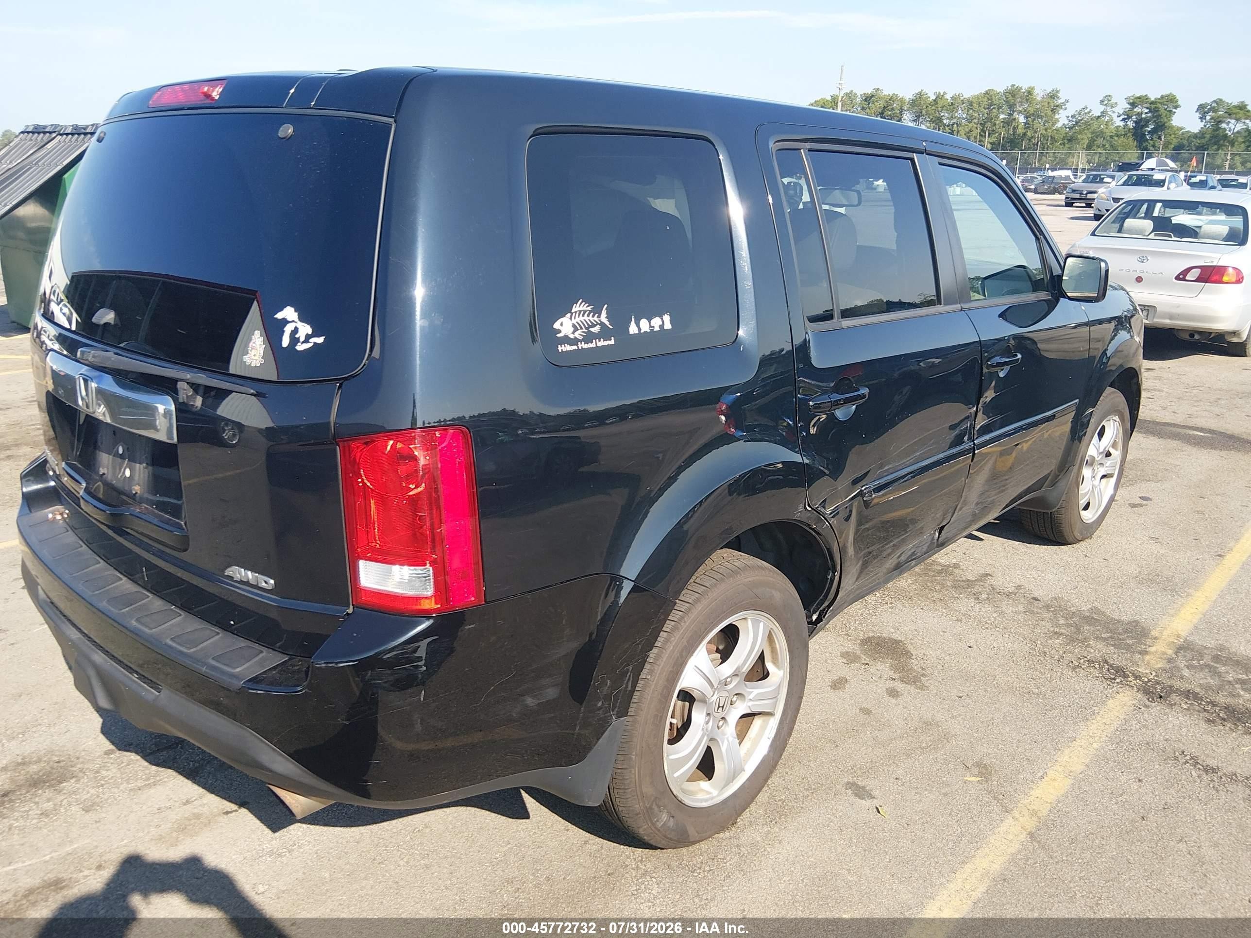 2014 Honda Pilot Ex-l Черный vin: 5FNYF4H58EB041493