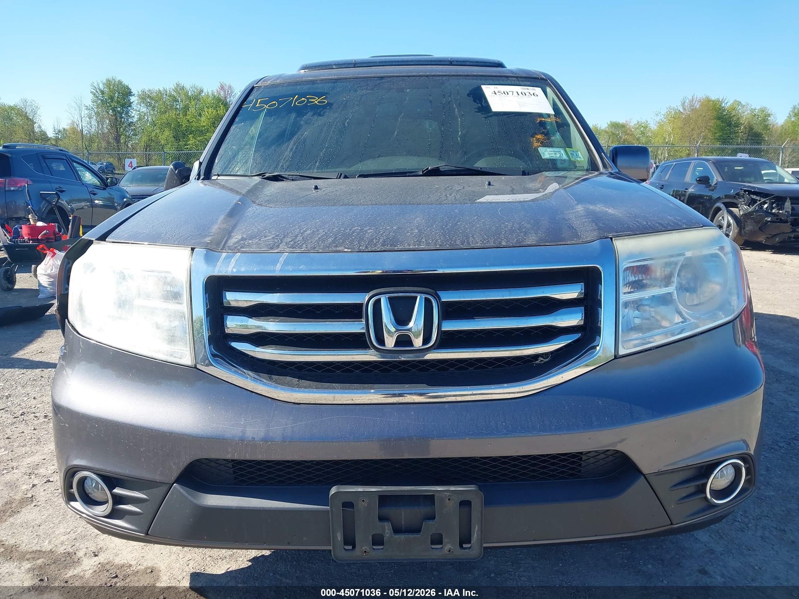 2014 Honda Pilot Ex-l Серый vin: 5FNYF4H58EB052851
