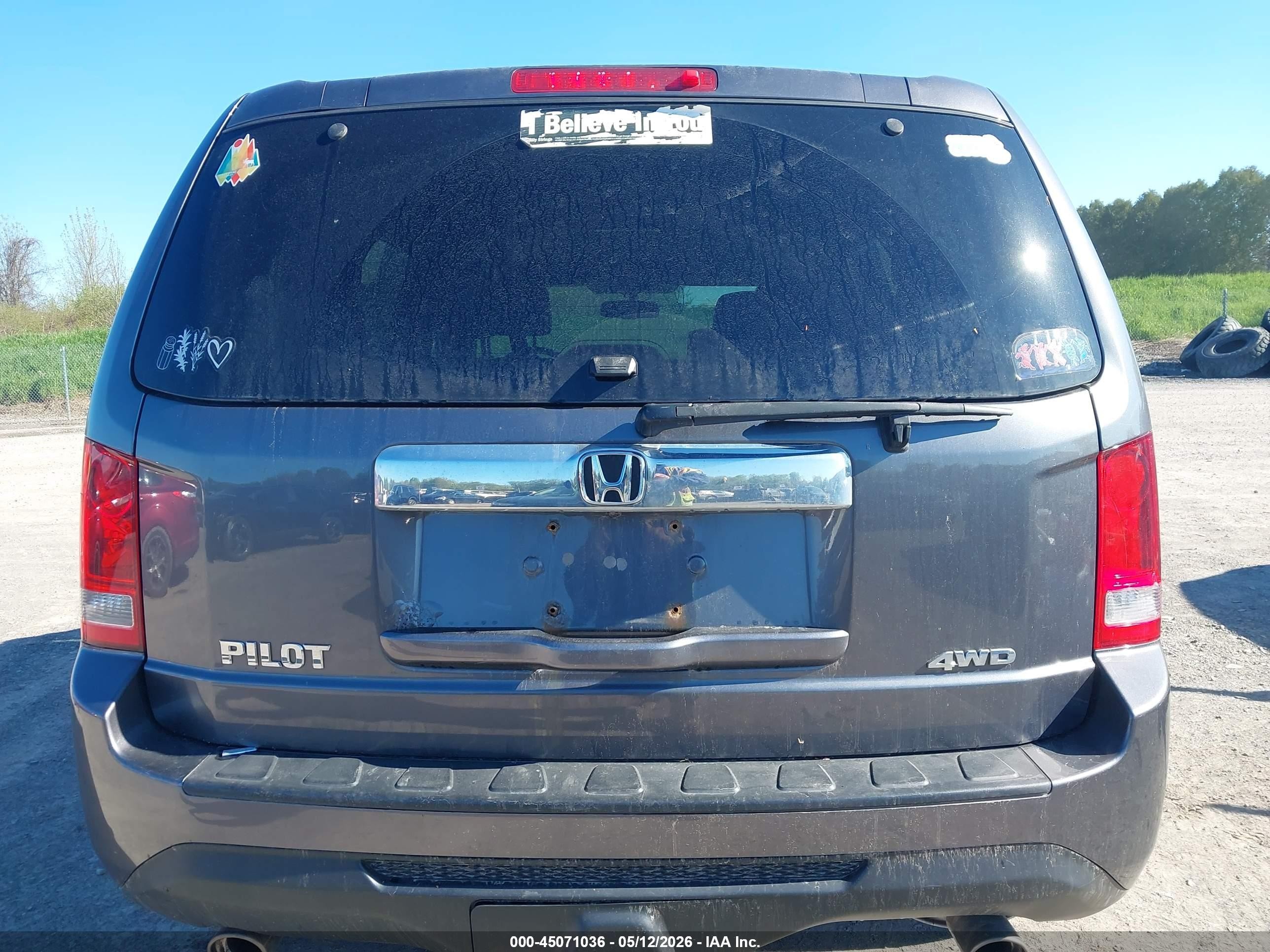 2014 Honda Pilot Ex-l Серый vin: 5FNYF4H58EB052851