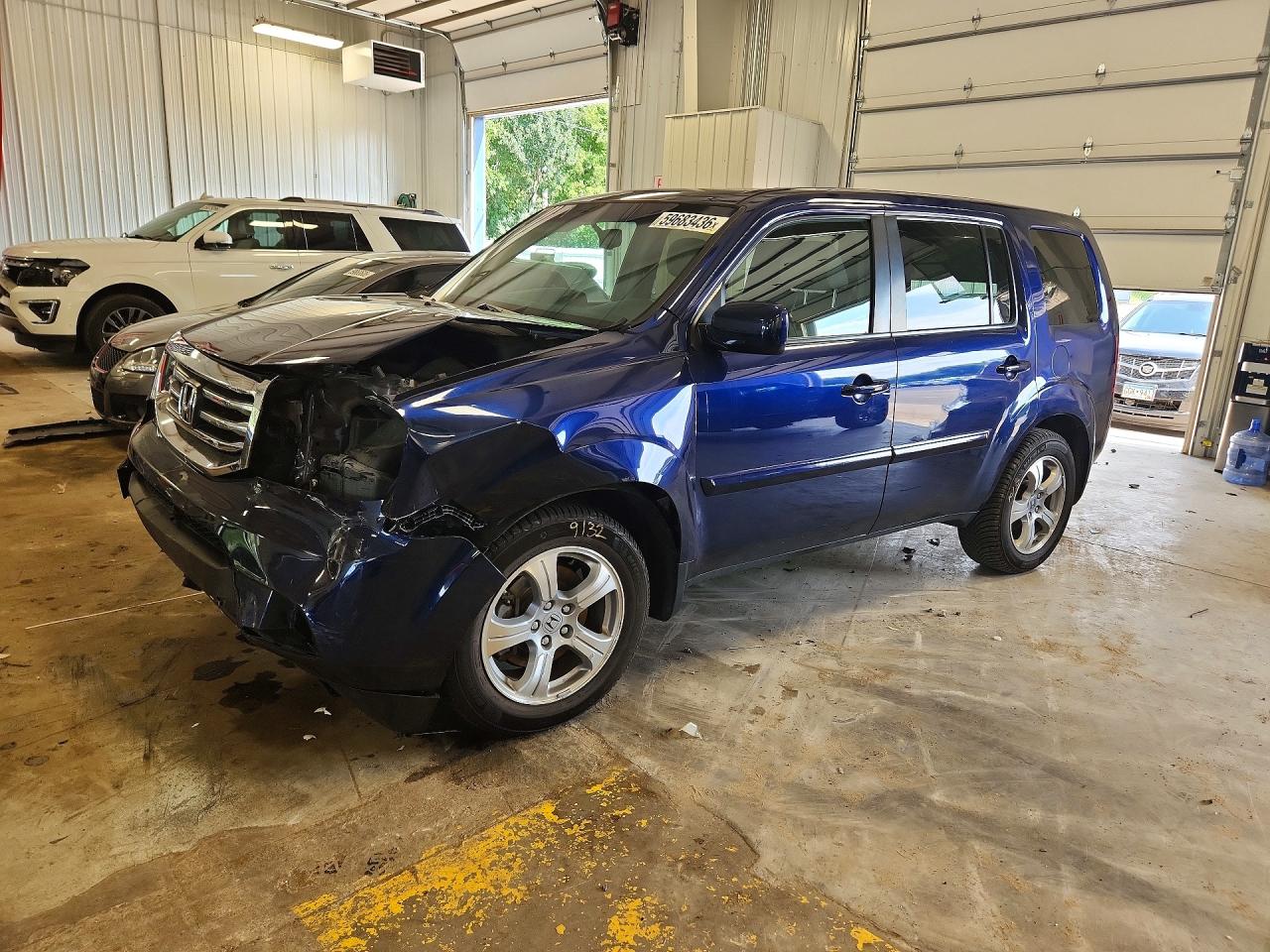 2015 Honda Pilot Exl Blue vin: 5FNYF4H58FB035761