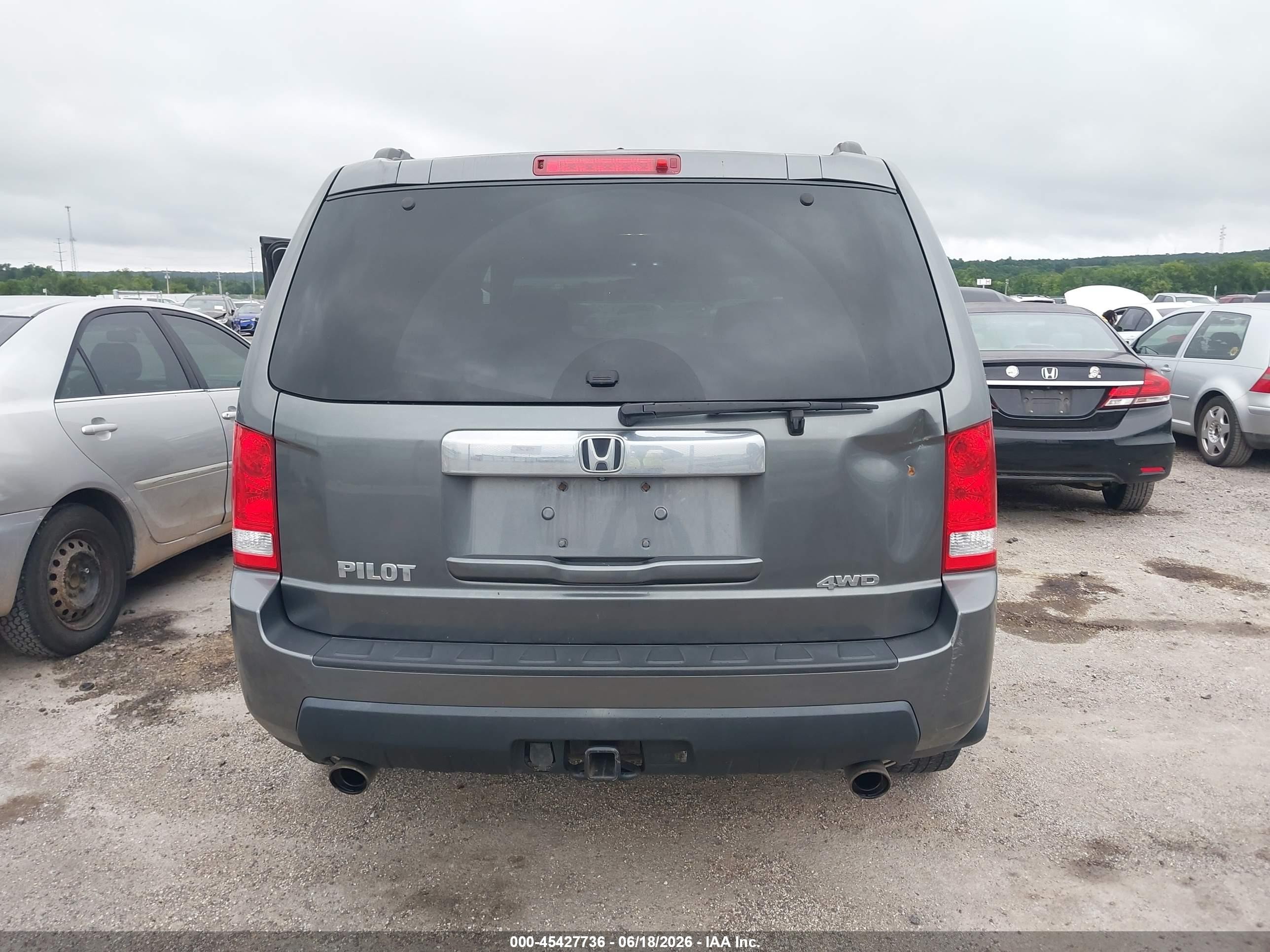 2011 Honda Pilot Ex-l Gray vin: 5FNYF4H59BB003783