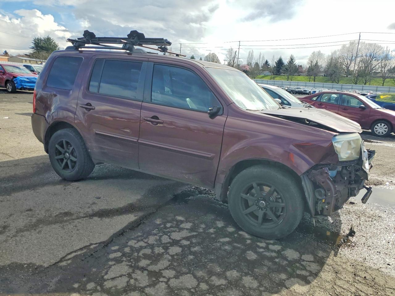 2011 Honda Pilot Exl Red vin: 5FNYF4H59BB019983