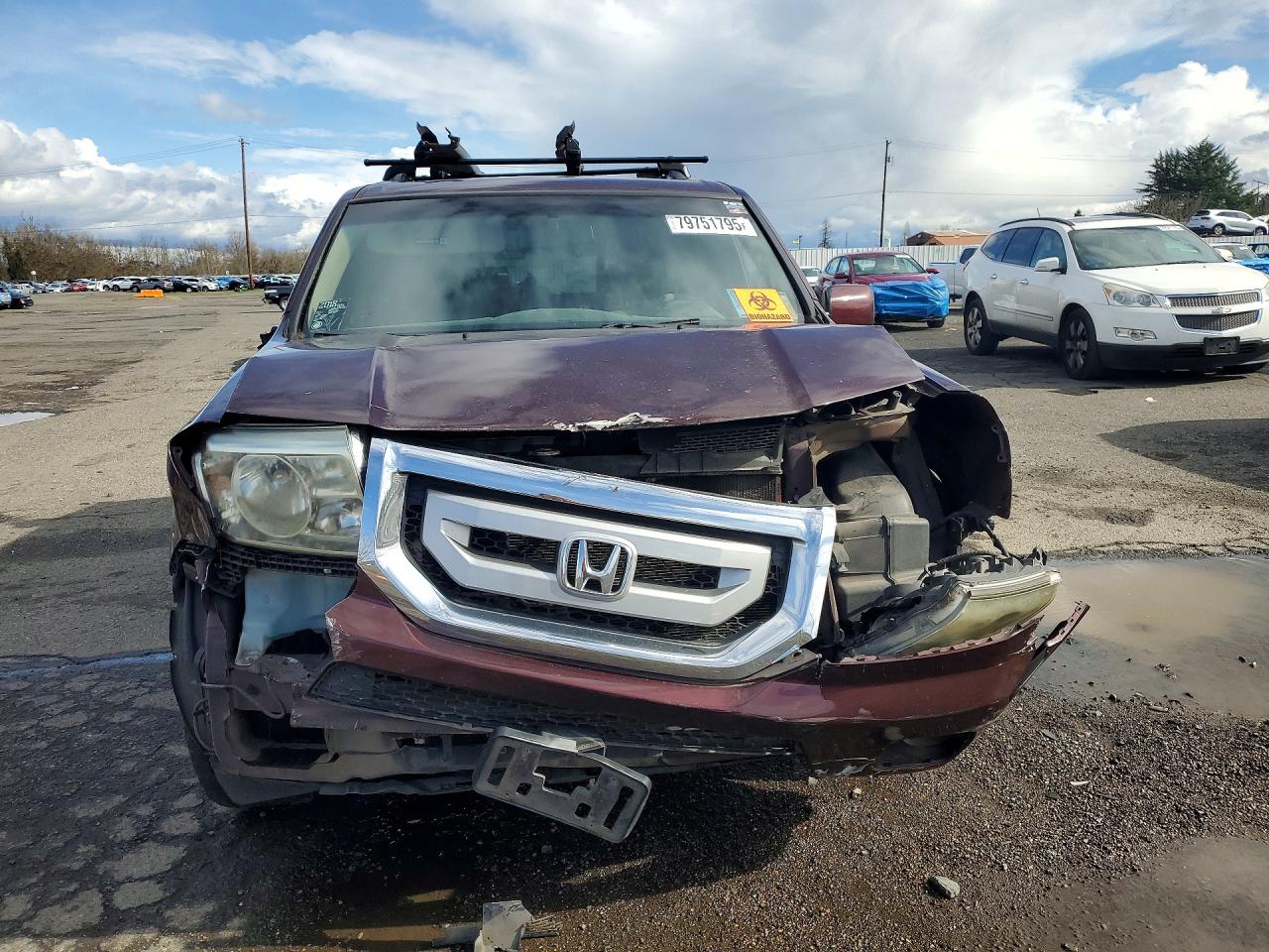 2011 Honda Pilot Exl Red vin: 5FNYF4H59BB019983