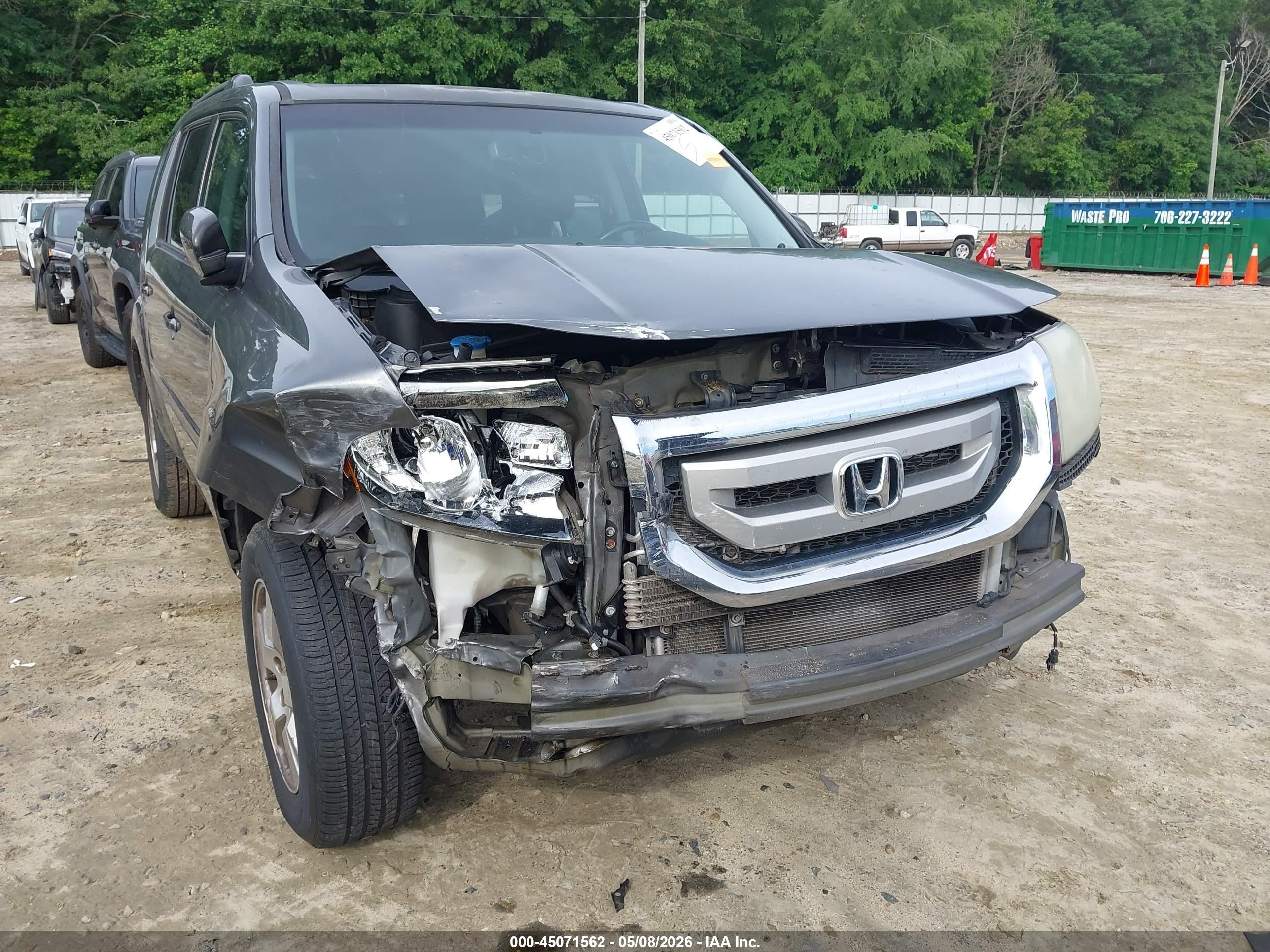 2011 Honda Pilot Ex-l Gray vin: 5FNYF4H59BB035794