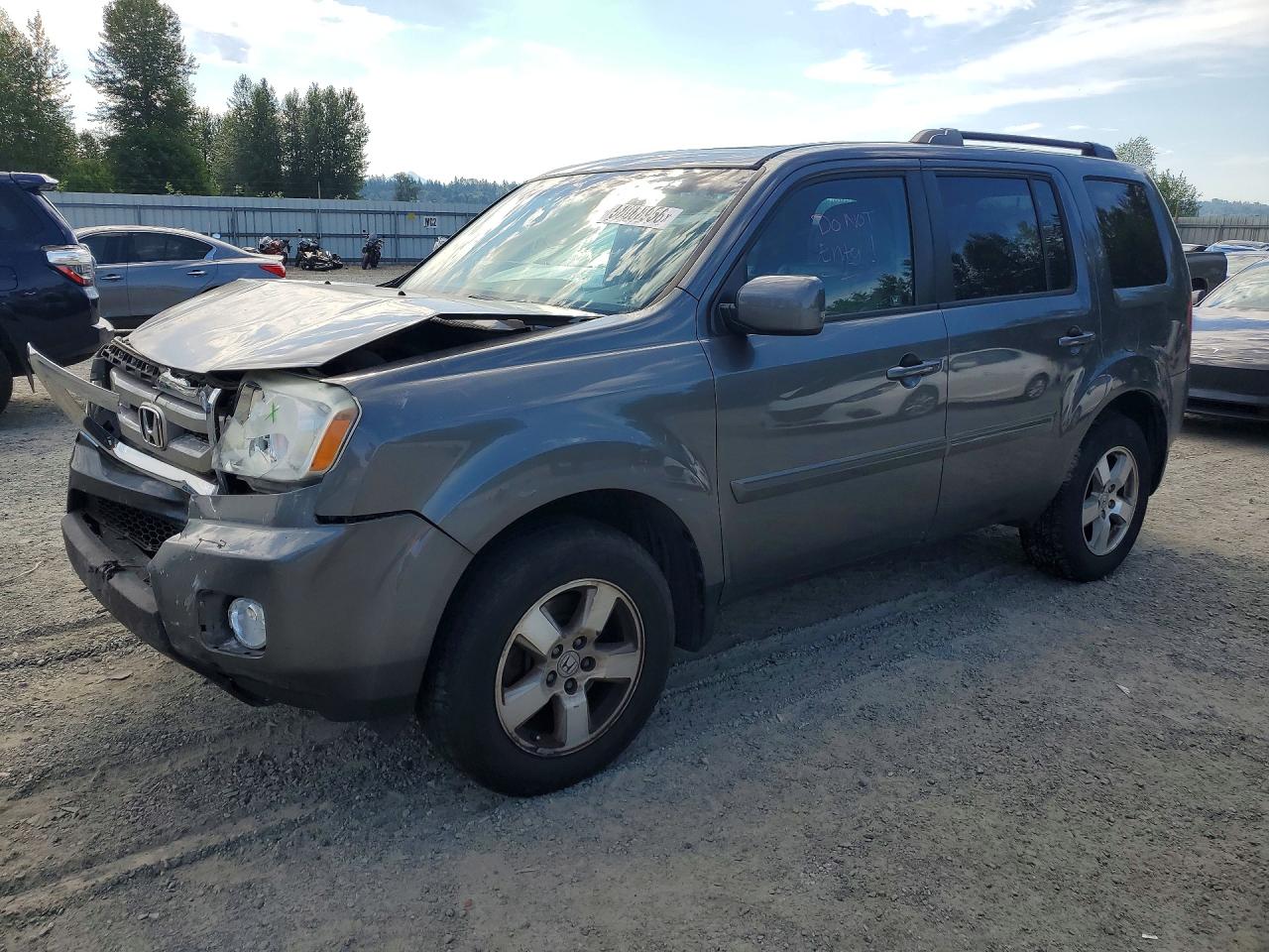 2011 Honda Pilot Exl Gray vin: 5FNYF4H59BB043541