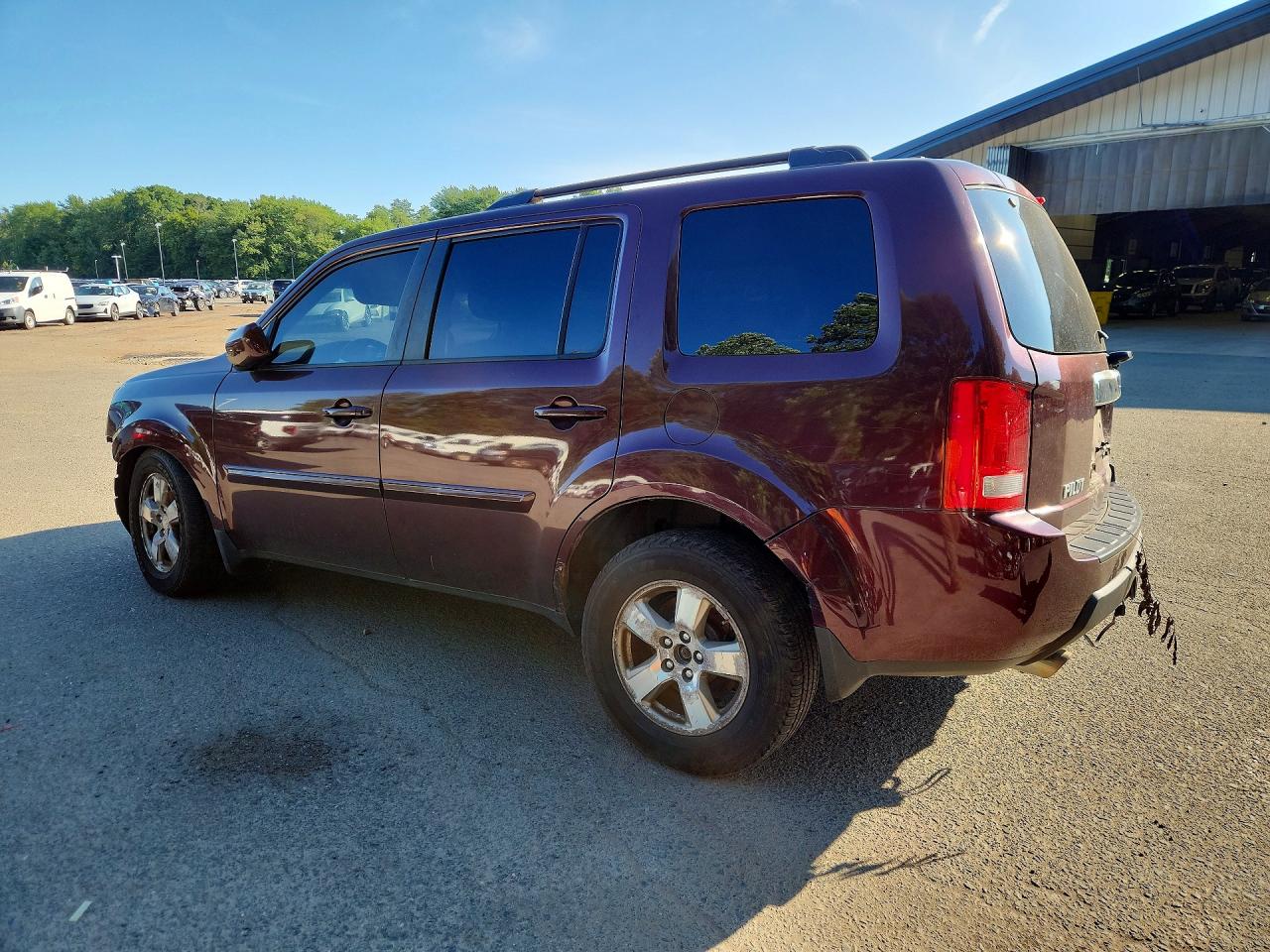 2011 Honda Pilot Exl Maroon vin: 5FNYF4H59BB071517
