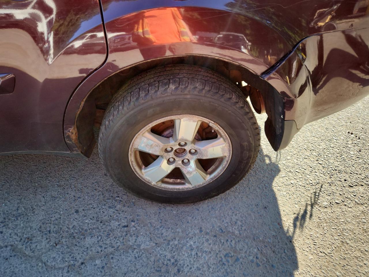 2011 Honda Pilot Exl Maroon vin: 5FNYF4H59BB071517 Damage: Left Rear Wheel, Corrosion, > 12 Inches