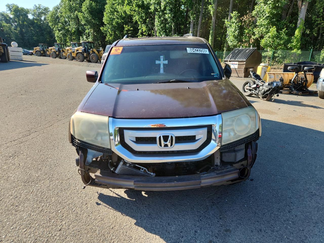 2011 Honda Pilot Exl Maroon vin: 5FNYF4H59BB071517 Damage: Front Bumper/Cover, Missing, Replacement Required