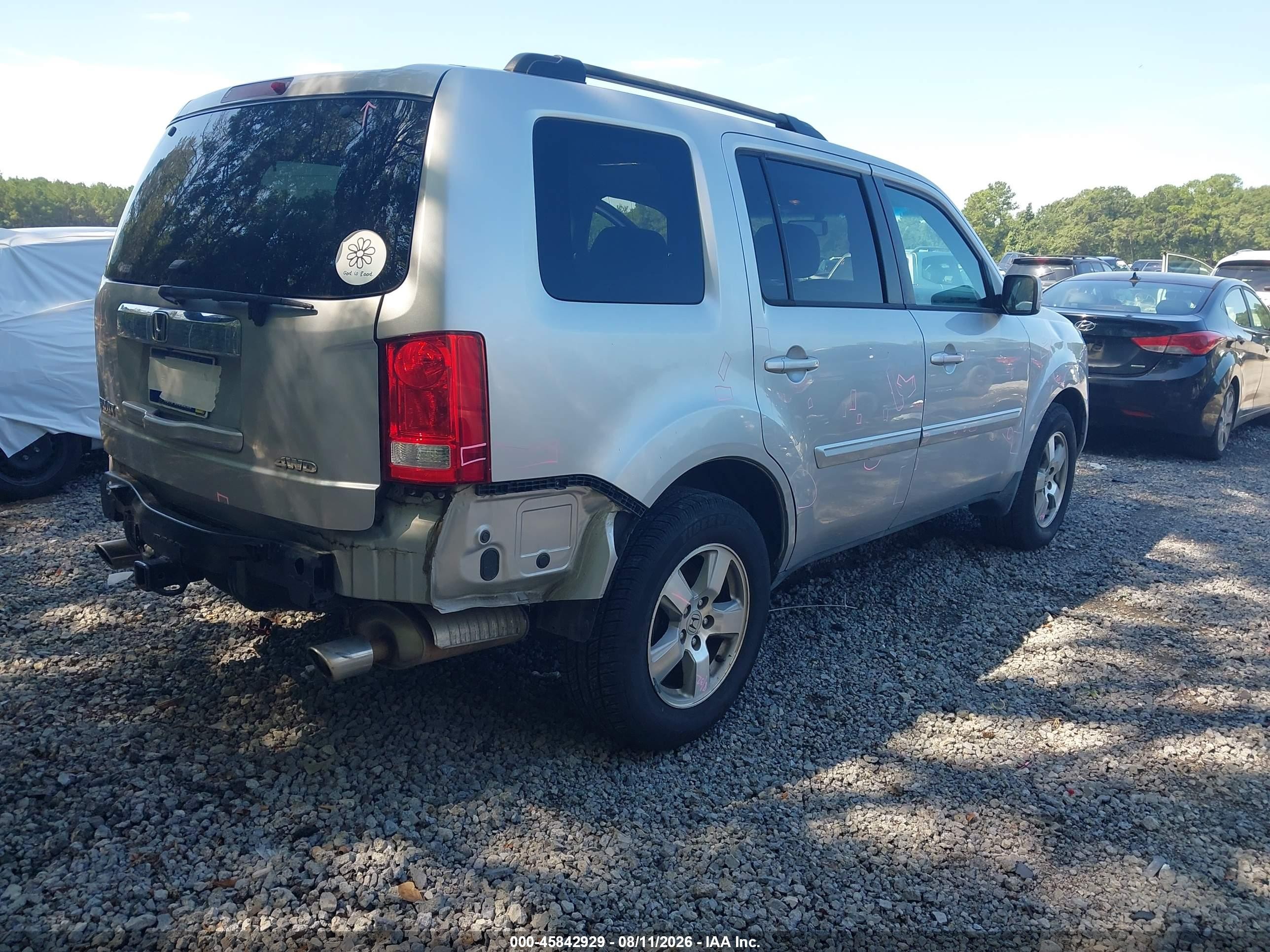 2011 Honda Pilot Ex-l Серебряный vin: 5FNYF4H59BB097728
