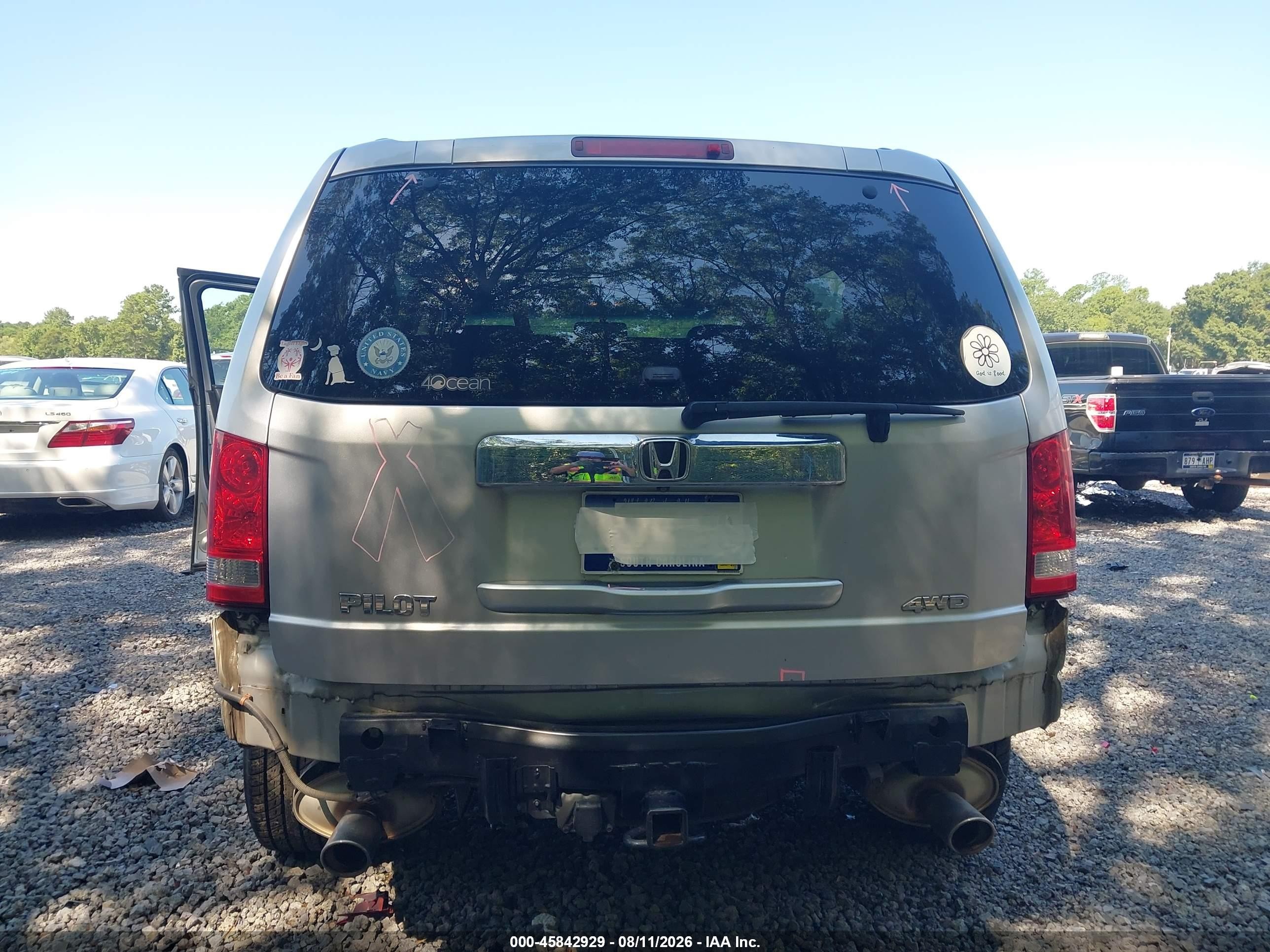 2011 Honda Pilot Ex-l Серебряный vin: 5FNYF4H59BB097728