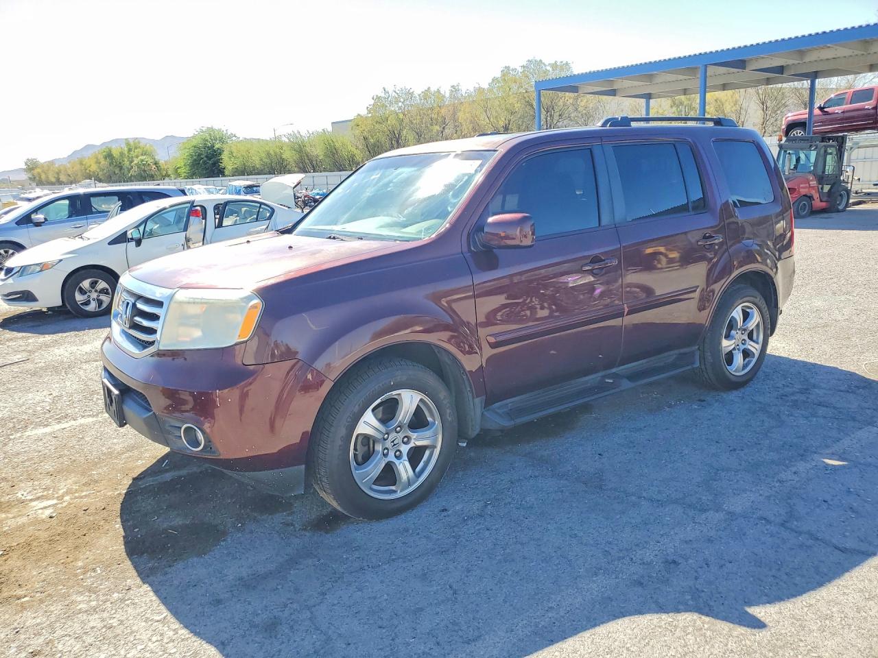 2012 Honda Pilot Exl Burgundy vin: 5FNYF4H59CB070370