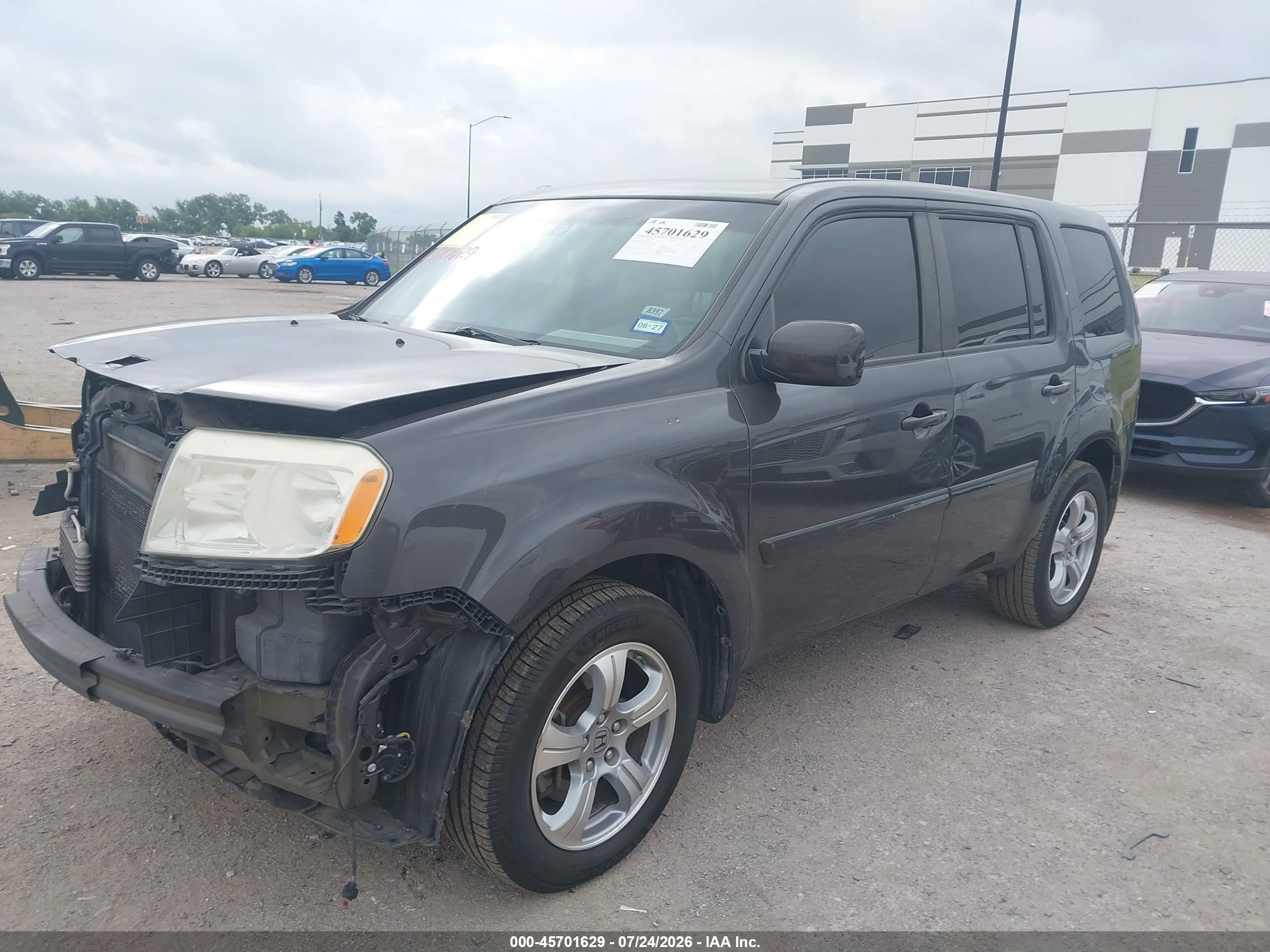 2012 Honda Pilot Ex-l Gray vin: 5FNYF4H59CB070675