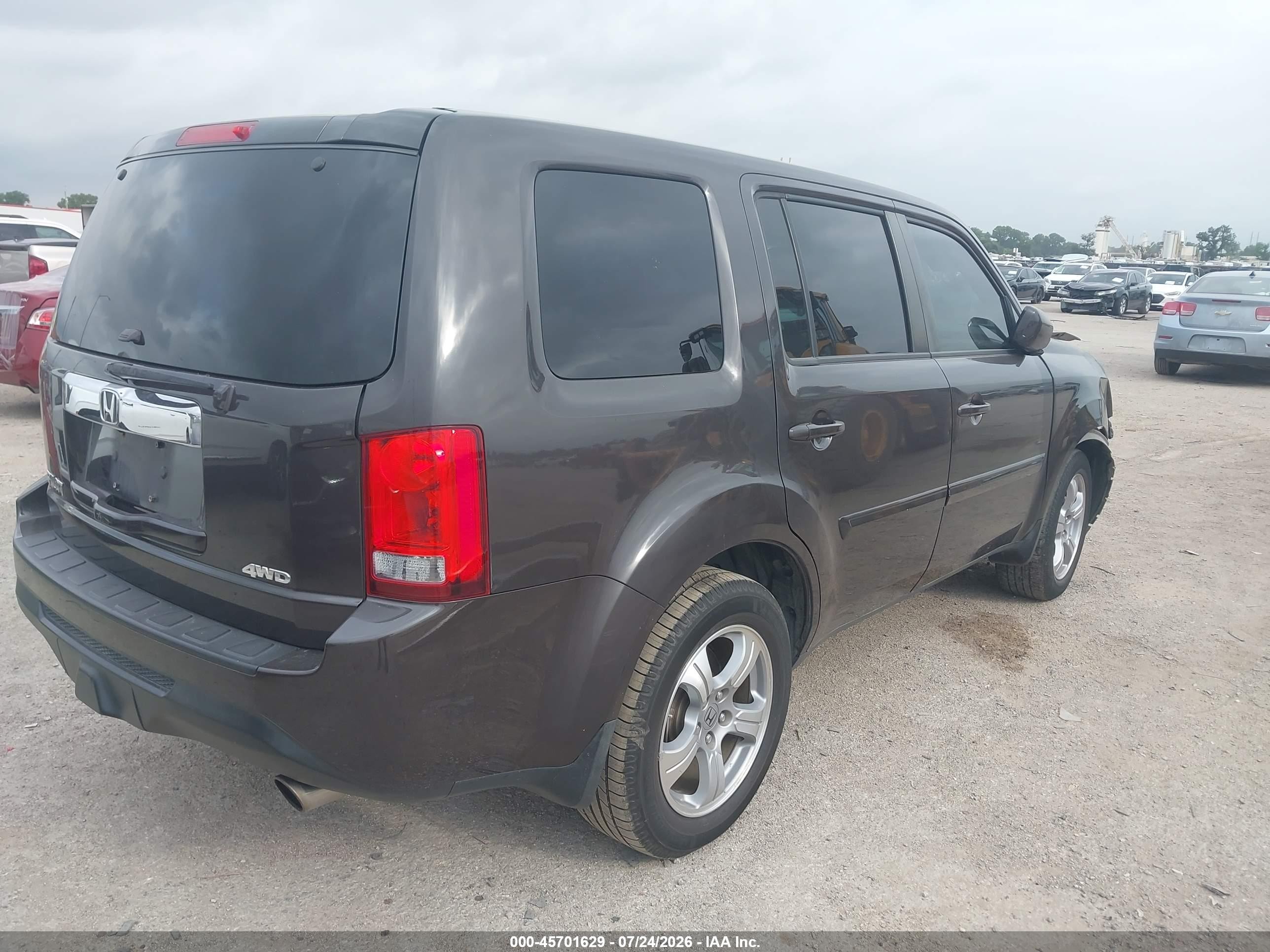 2012 Honda Pilot Ex-l Gray vin: 5FNYF4H59CB070675