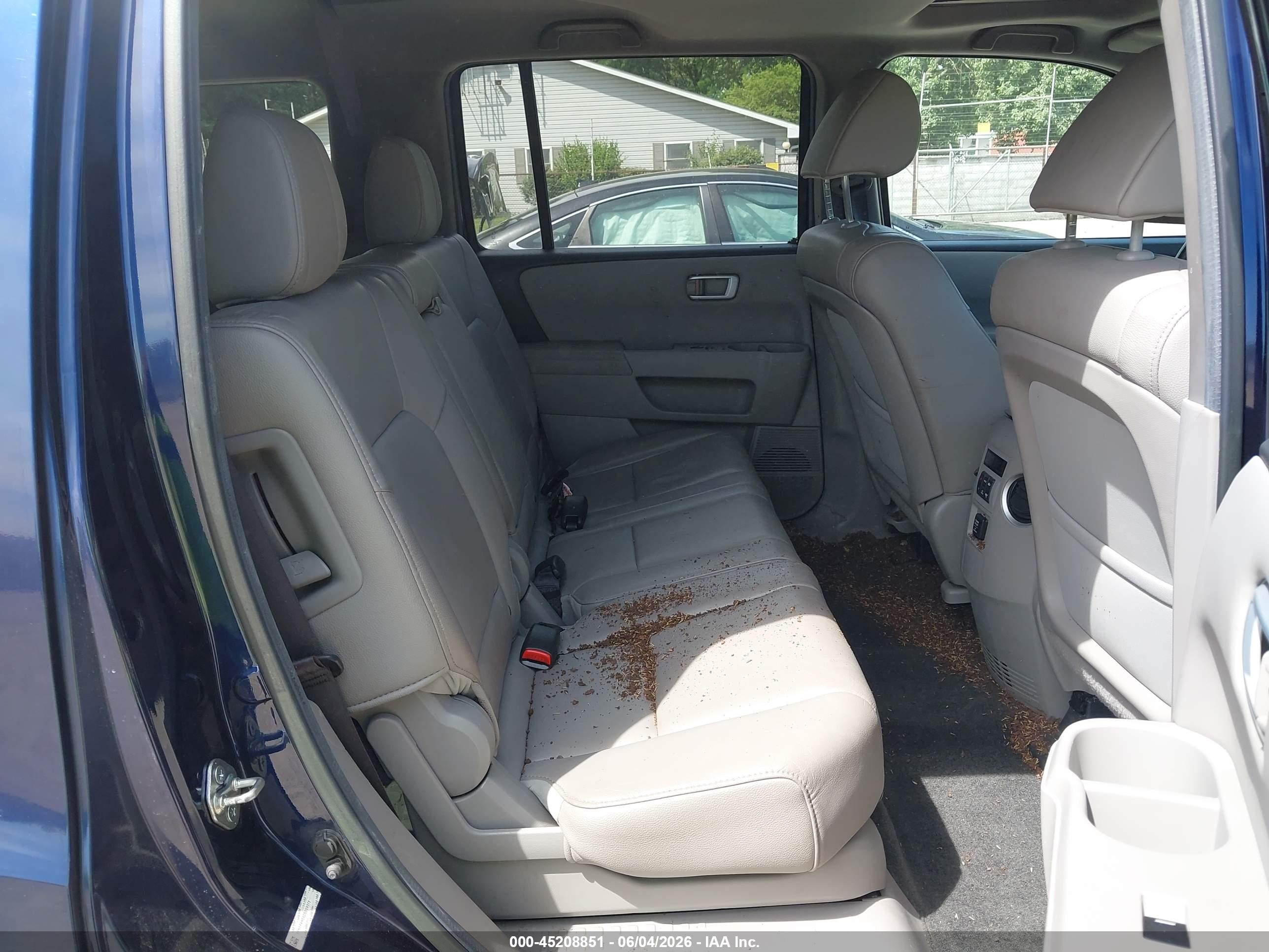 2013 Honda Pilot Ex-l Blue vin: 5FNYF4H59DB009375