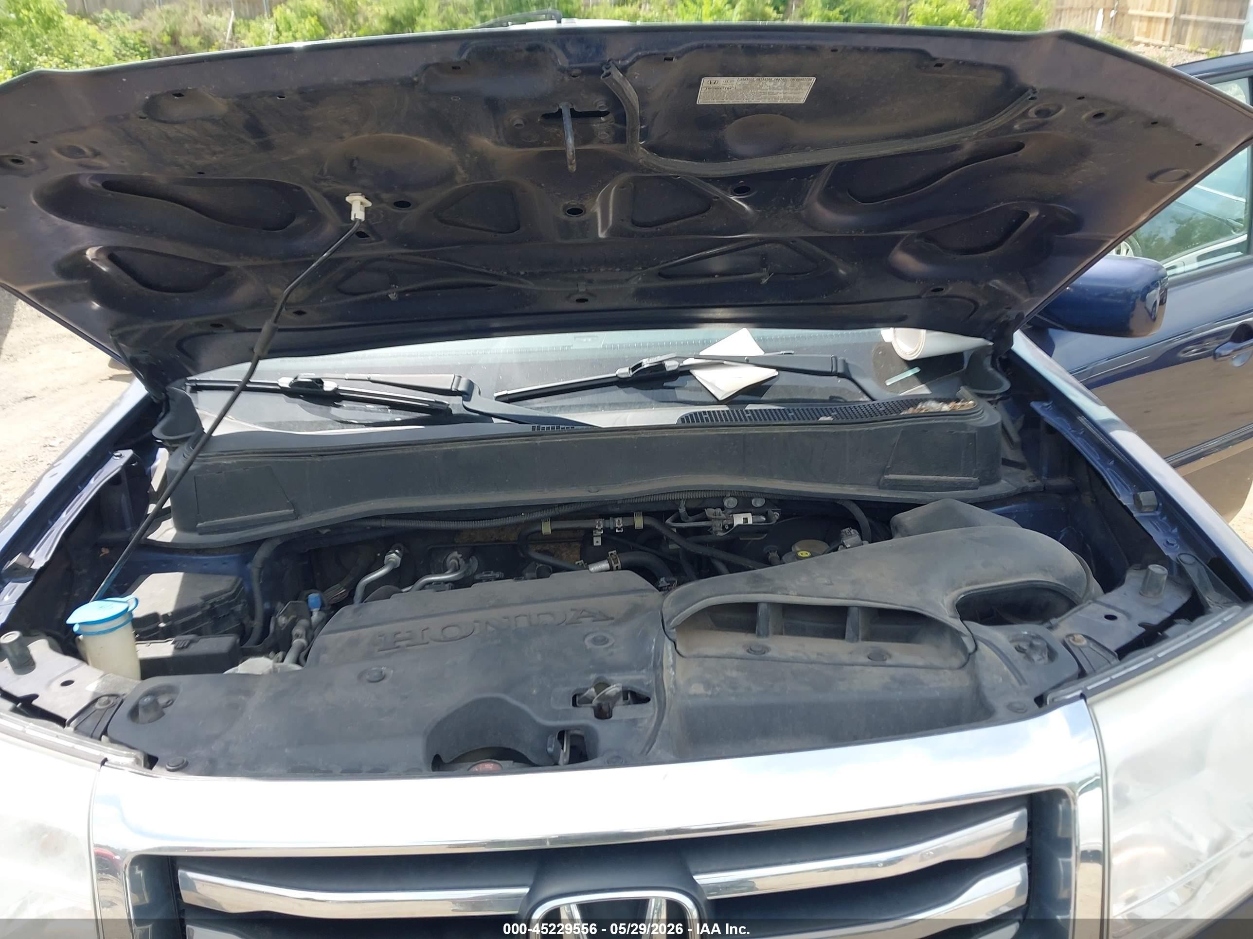 2013 Honda Pilot Ex-l Blue vin: 5FNYF4H59DB012566