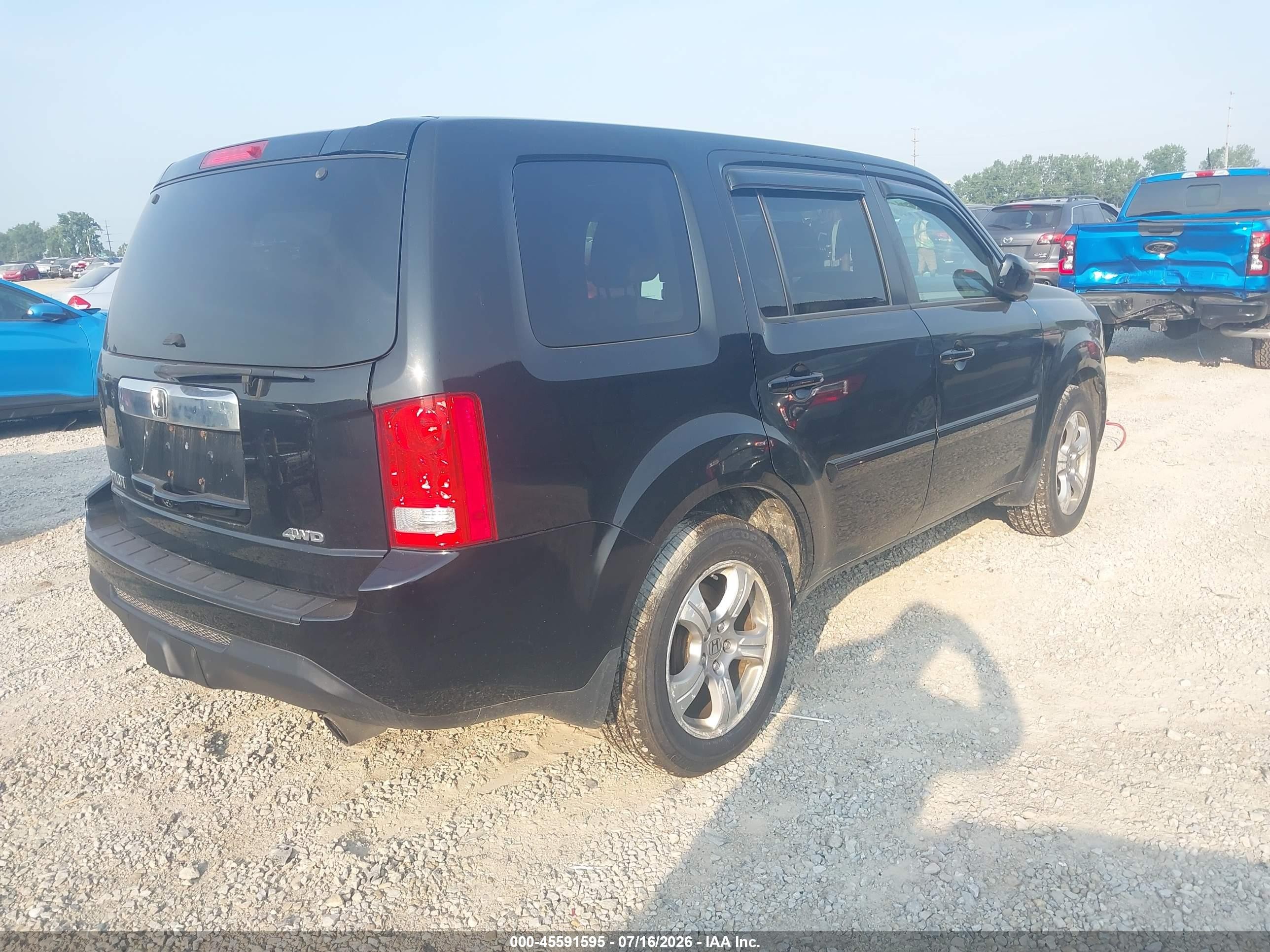 2013 Honda Pilot Ex-l Black vin: 5FNYF4H59DB021431