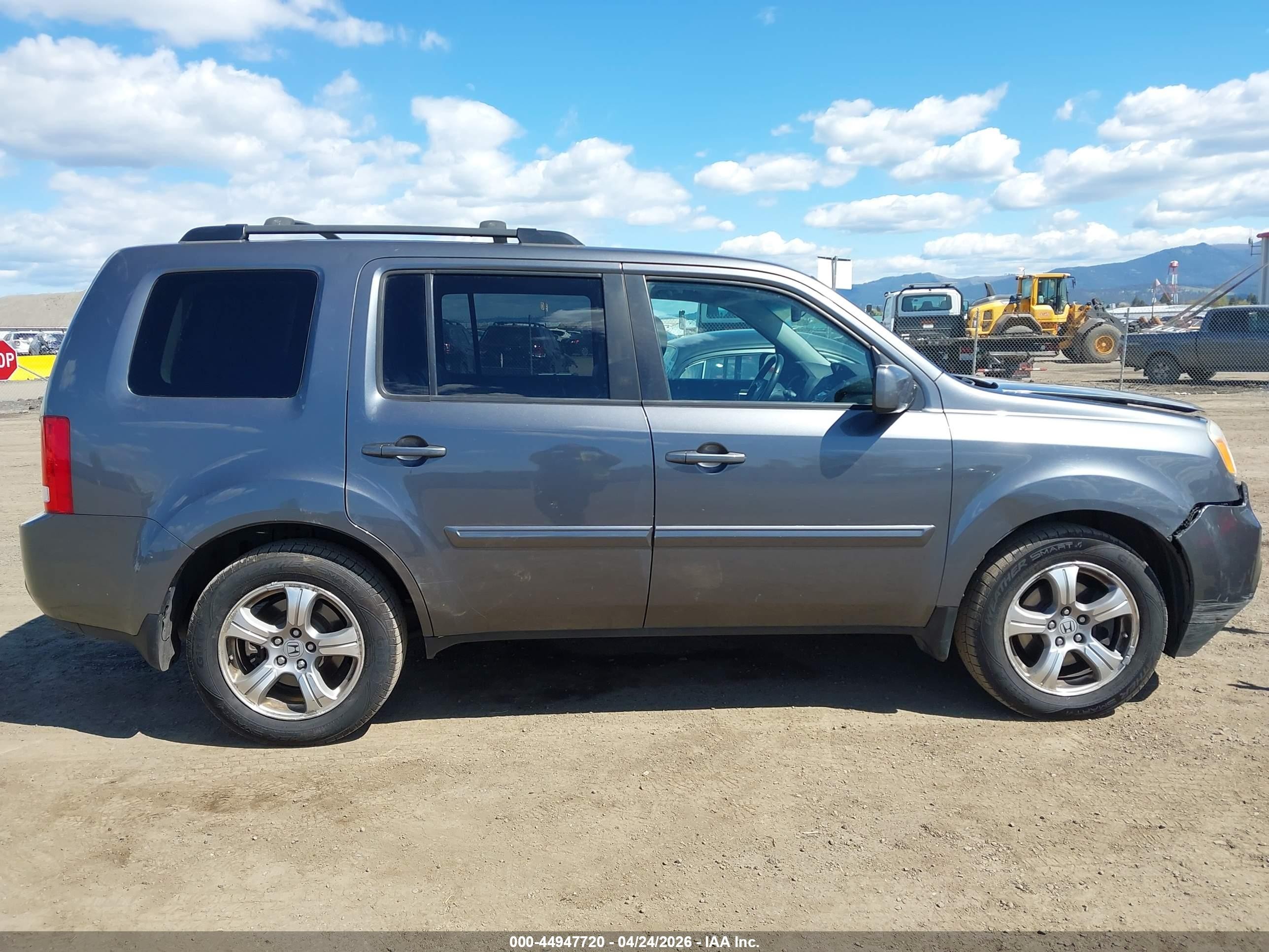2013 Honda Pilot Ex-l Gray vin: 5FNYF4H59DB043011