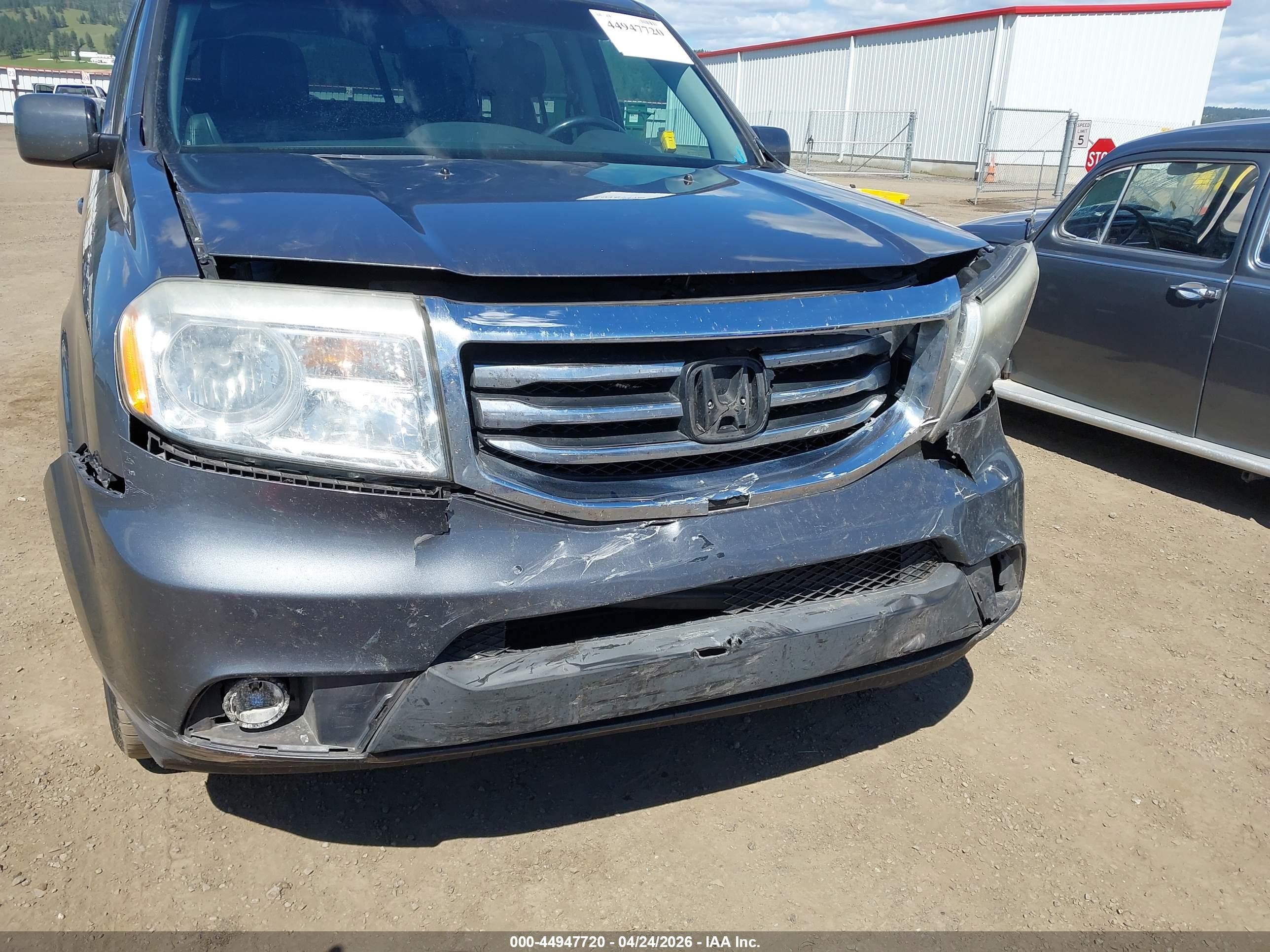 2013 Honda Pilot Ex-l Gray vin: 5FNYF4H59DB043011