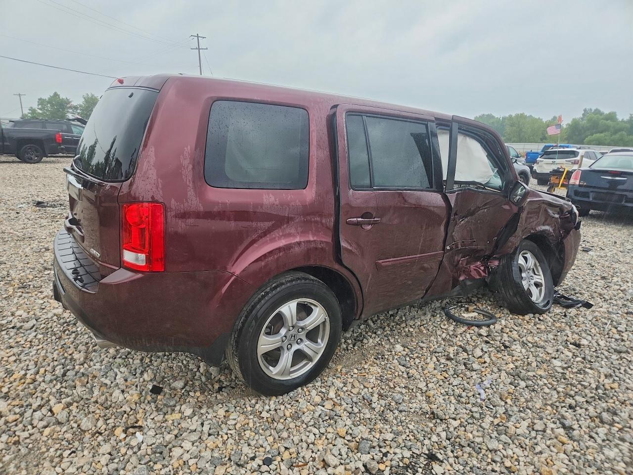 2013 Honda Pilot Exl Burgundy vin: 5FNYF4H59DB045003