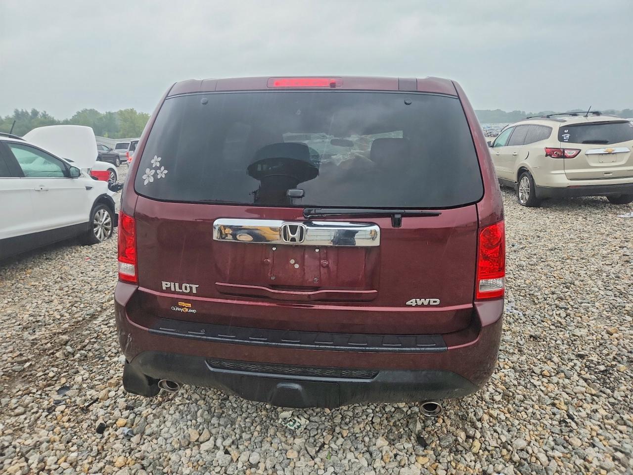 2013 Honda Pilot Exl Burgundy vin: 5FNYF4H59DB045003