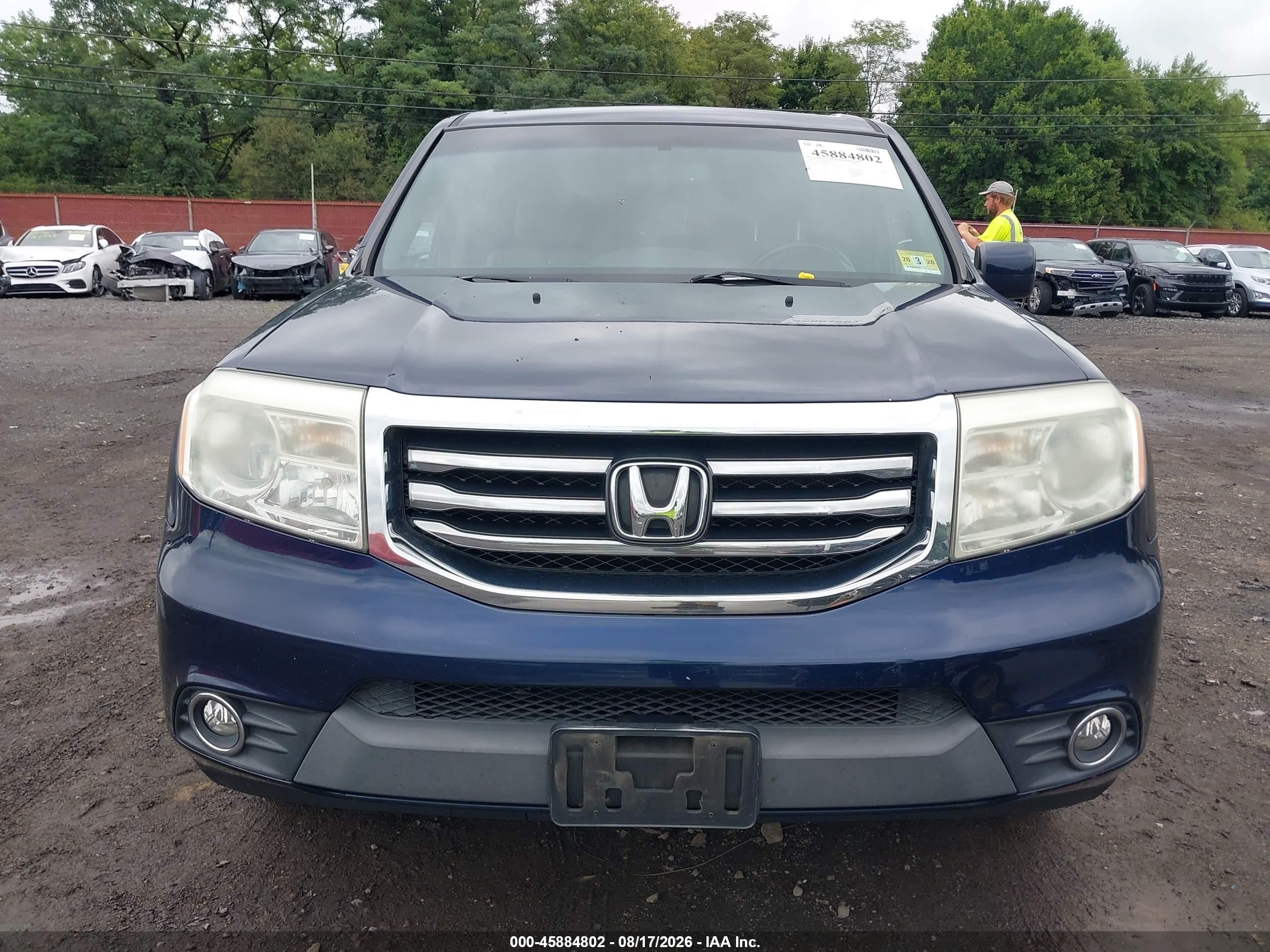 2013 Honda Pilot Ex-l Blue vin: 5FNYF4H59DB045776