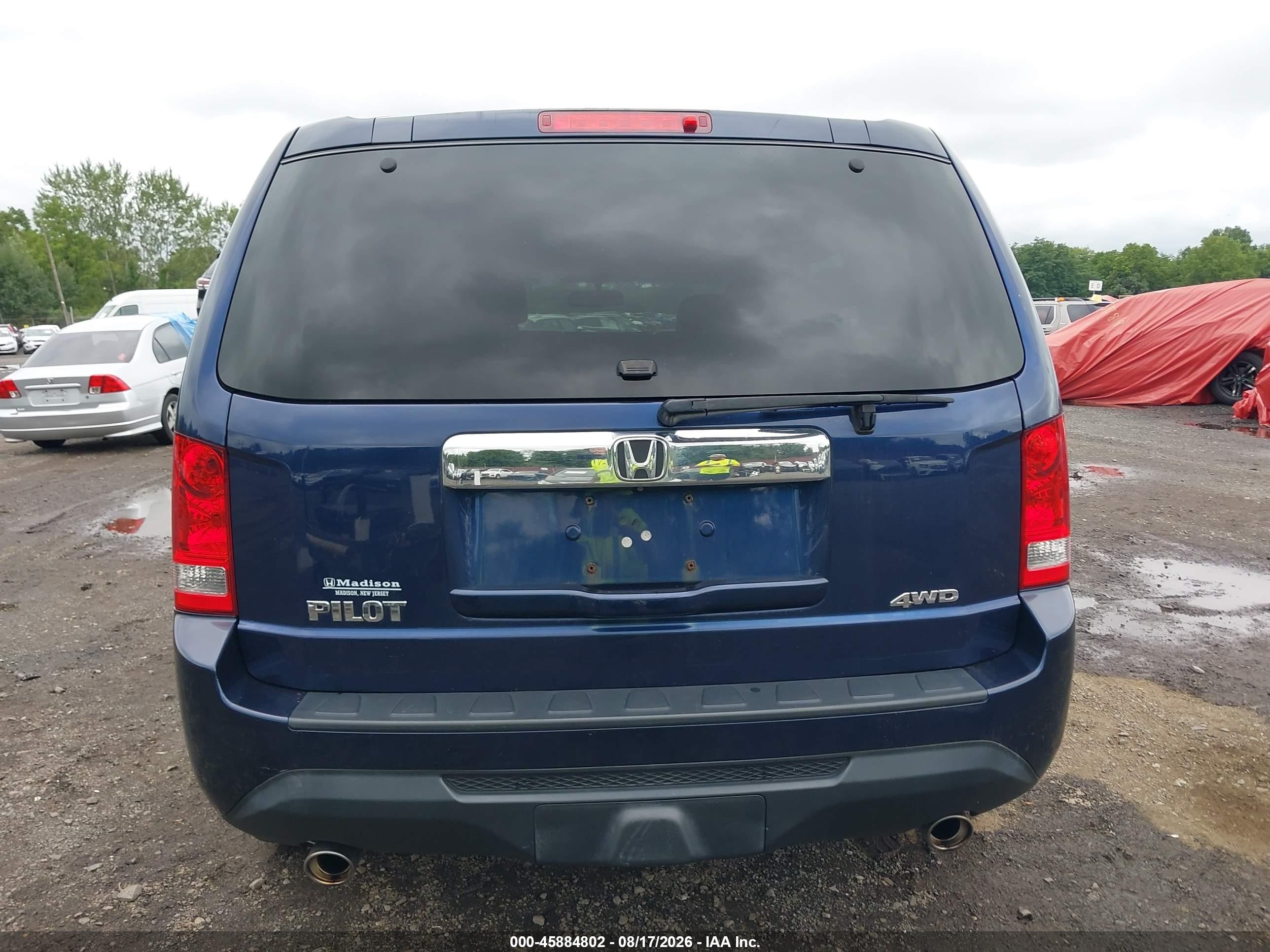 2013 Honda Pilot Ex-l Blue vin: 5FNYF4H59DB045776
