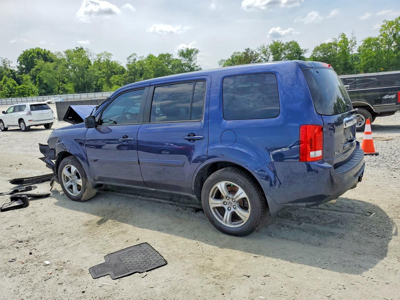 2014 Honda Pilot Exl Blue vin: 5FNYF4H59EB035413