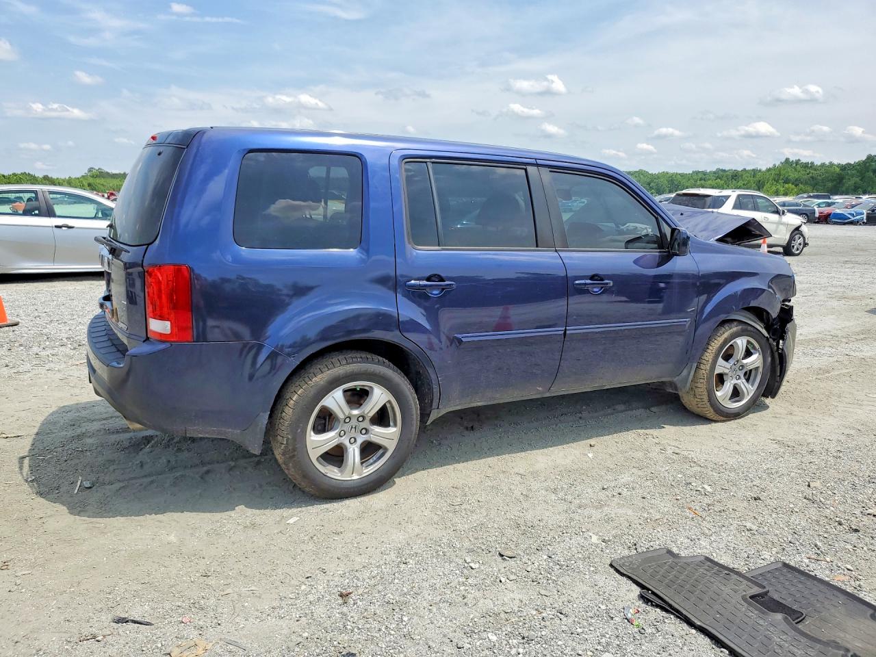 2014 Honda Pilot Exl Blue vin: 5FNYF4H59EB035413