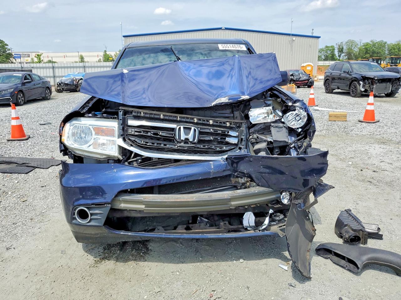 2014 Honda Pilot Exl Blue vin: 5FNYF4H59EB035413