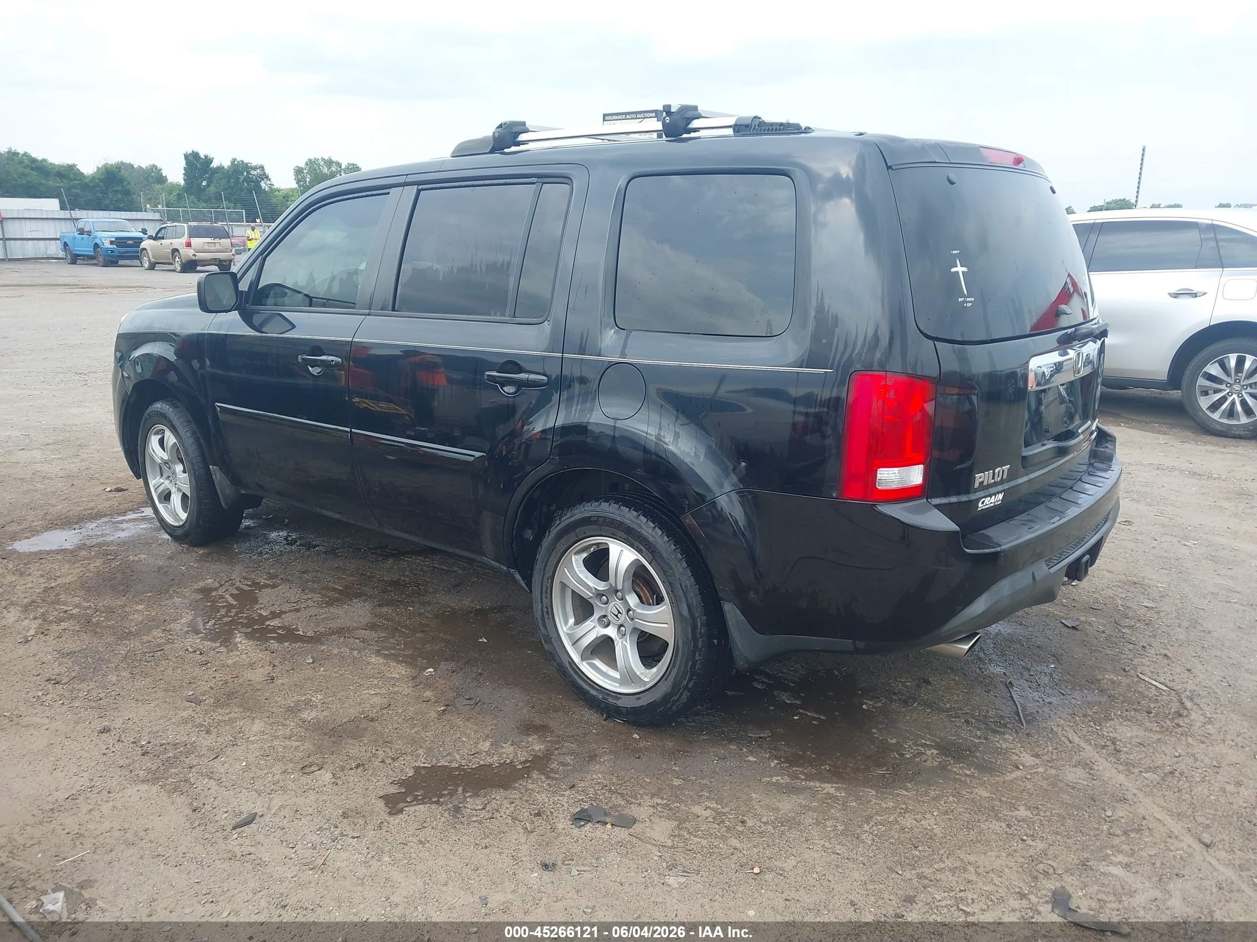 2014 Honda Pilot Ex-l Black vin: 5FNYF4H59EB040238