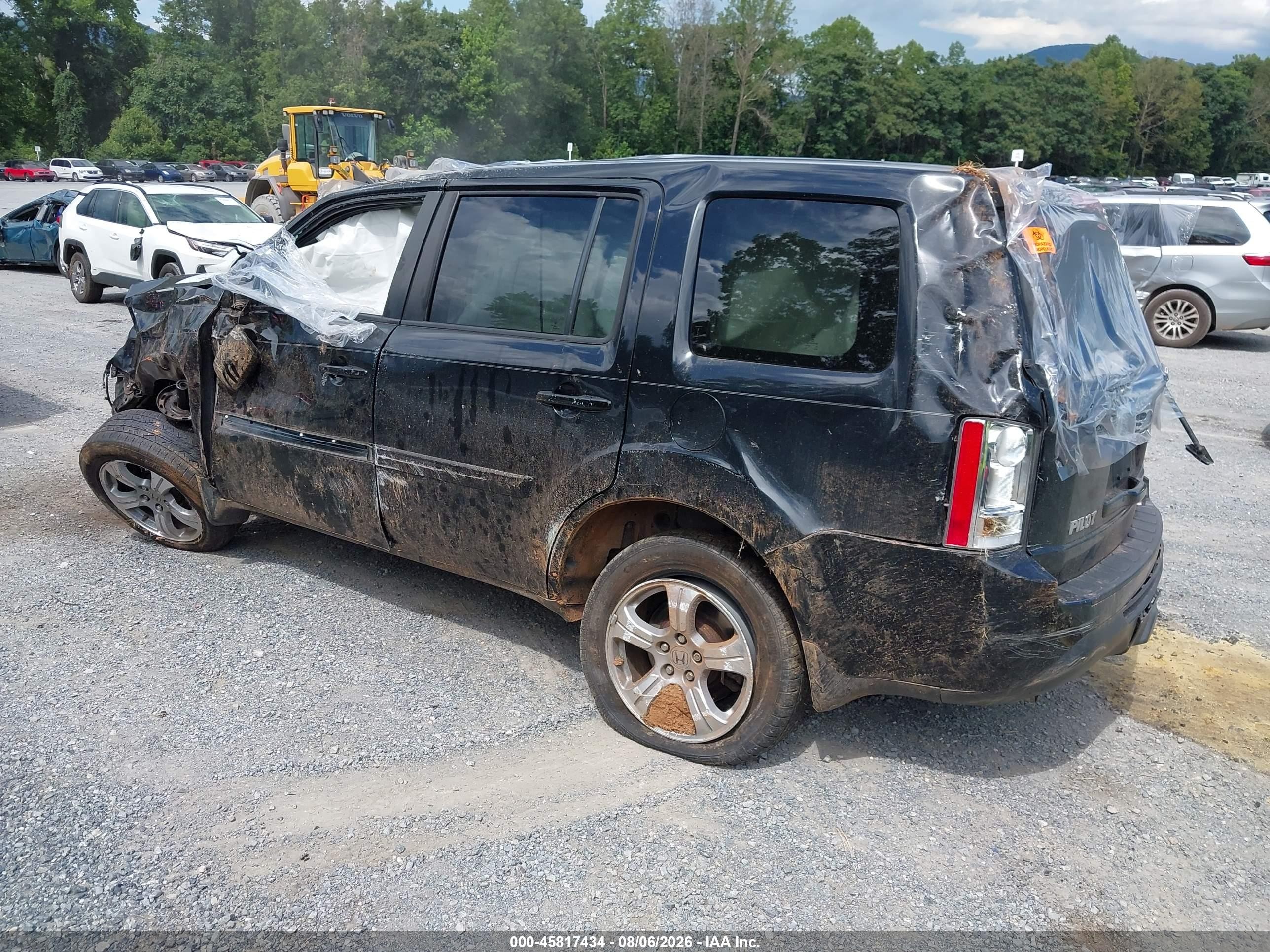 2014 Honda Pilot Ex-l Black vin: 5FNYF4H59EB047920